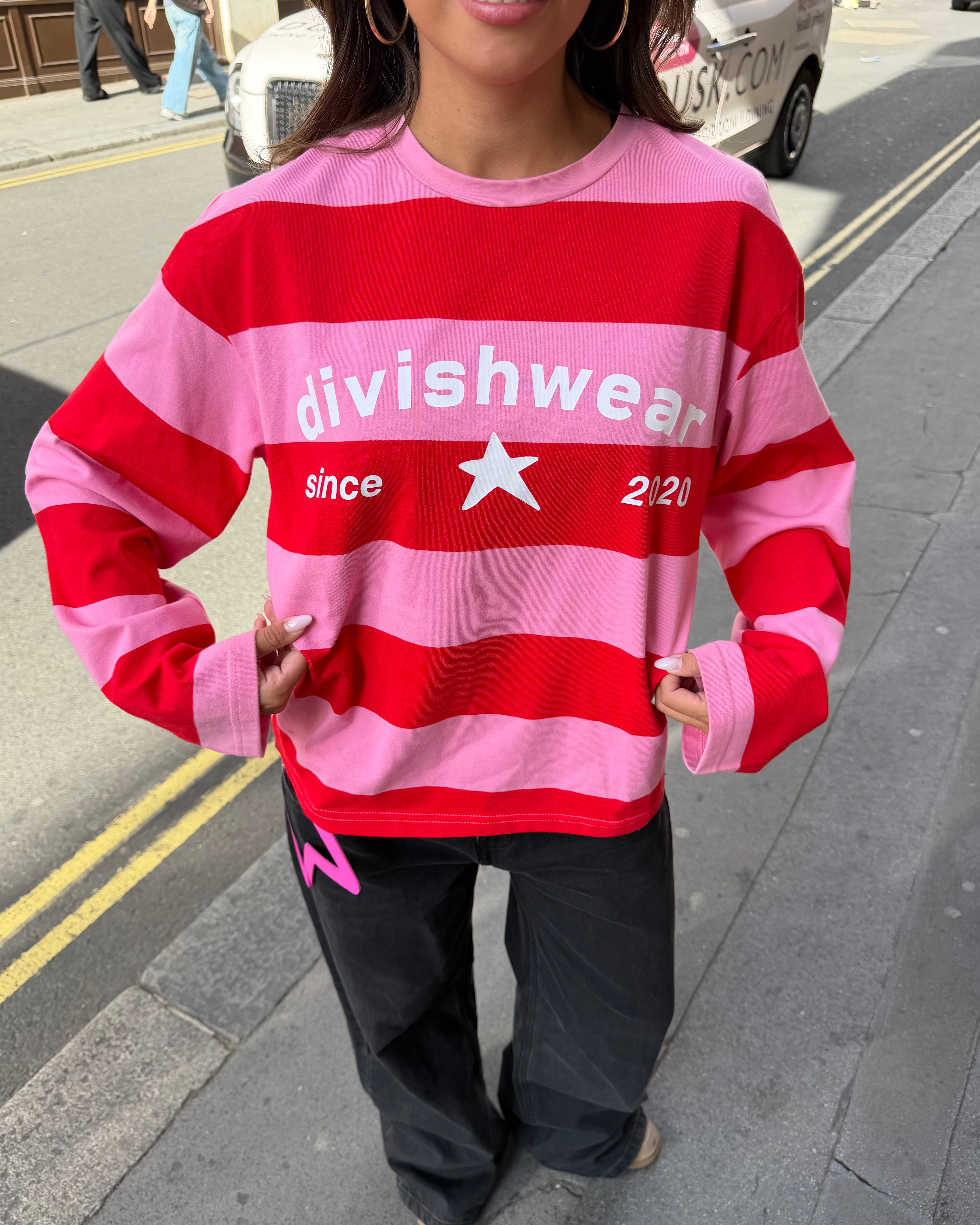 DAGMAR STRIPE TEE - PINK/WHITE