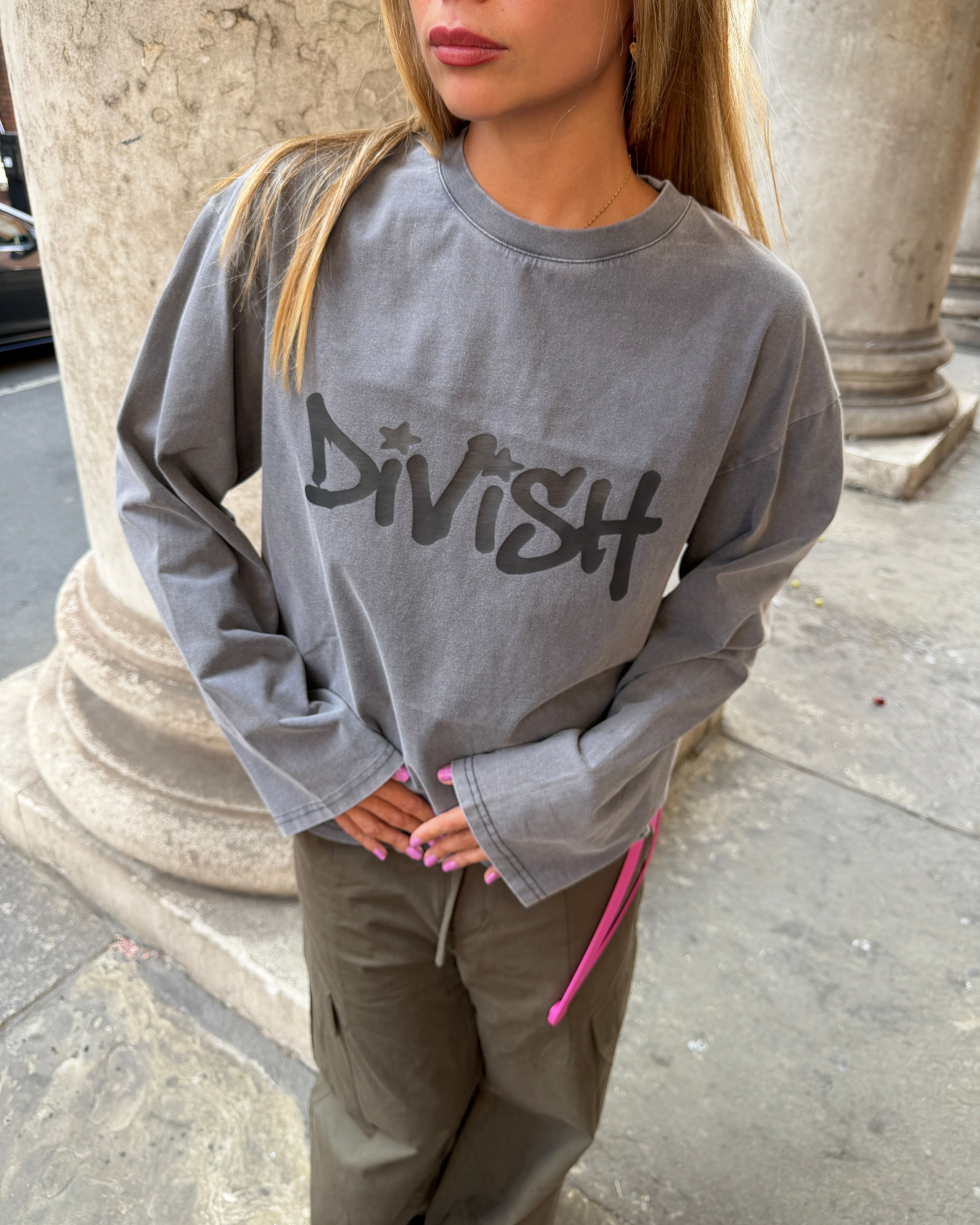 DUA LONG-SLEEVE TEE - GREY