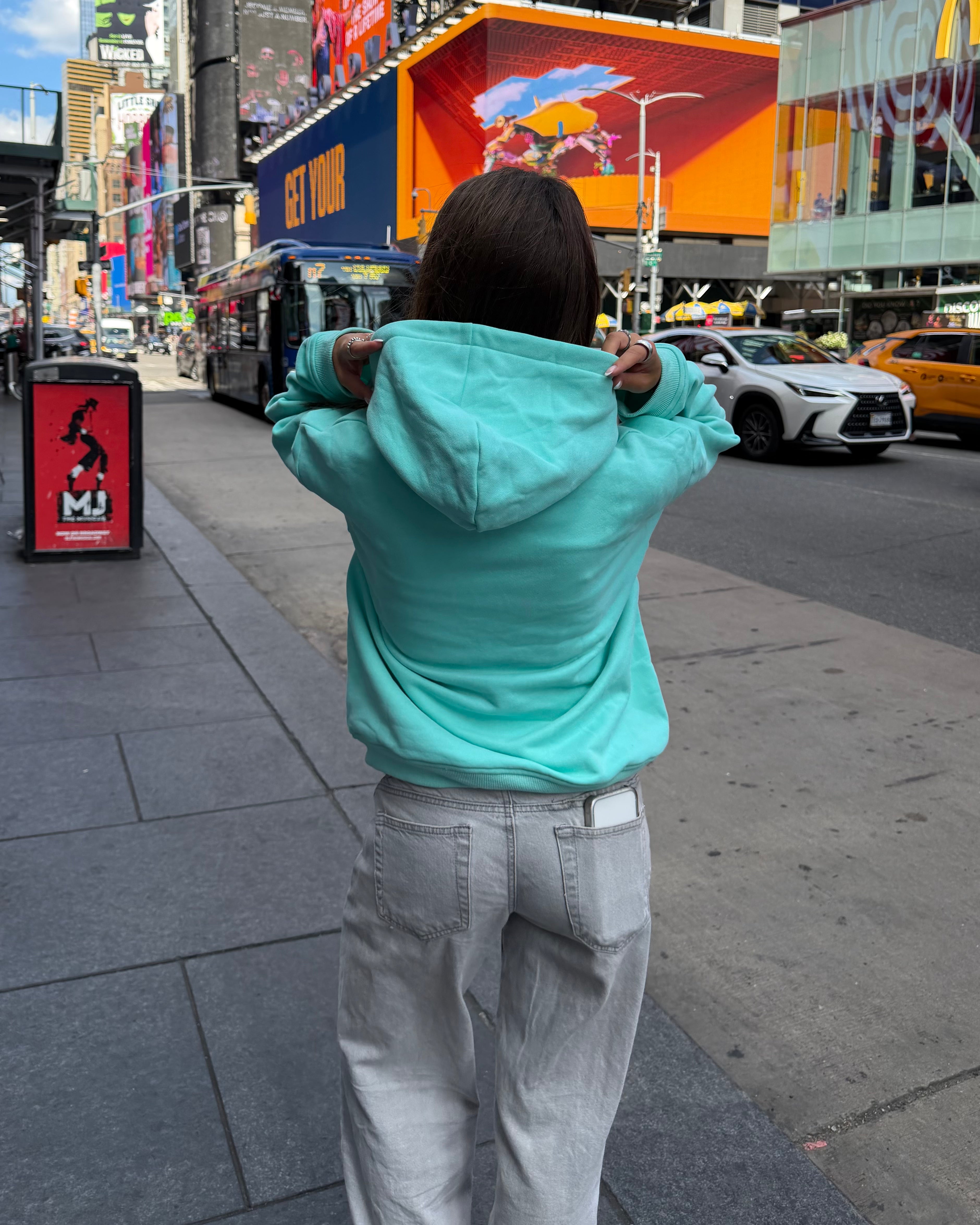 OVERSIZED HOODIE - TURQUOISE