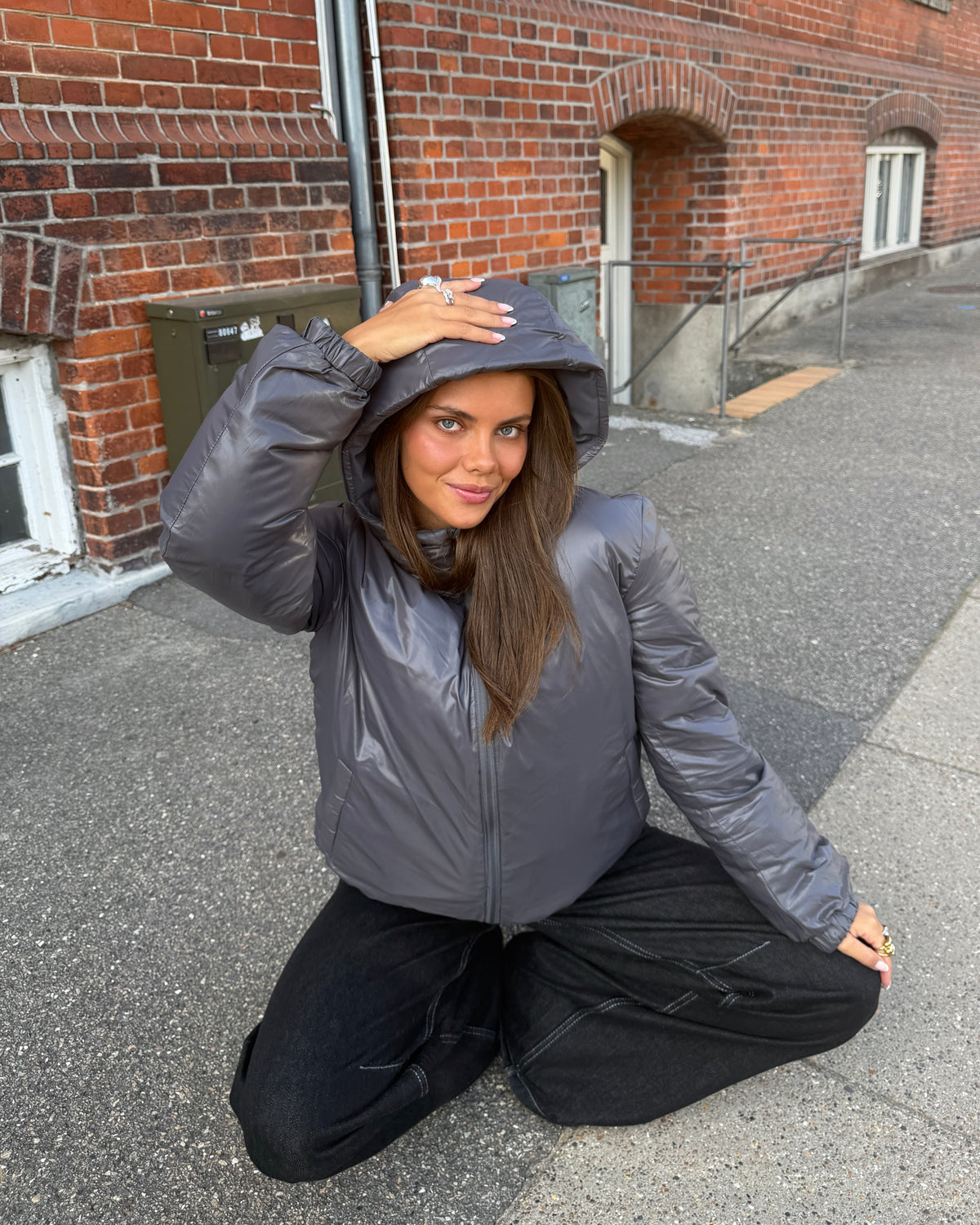 ALMA DOWN JACKET i dark grey – billede 7