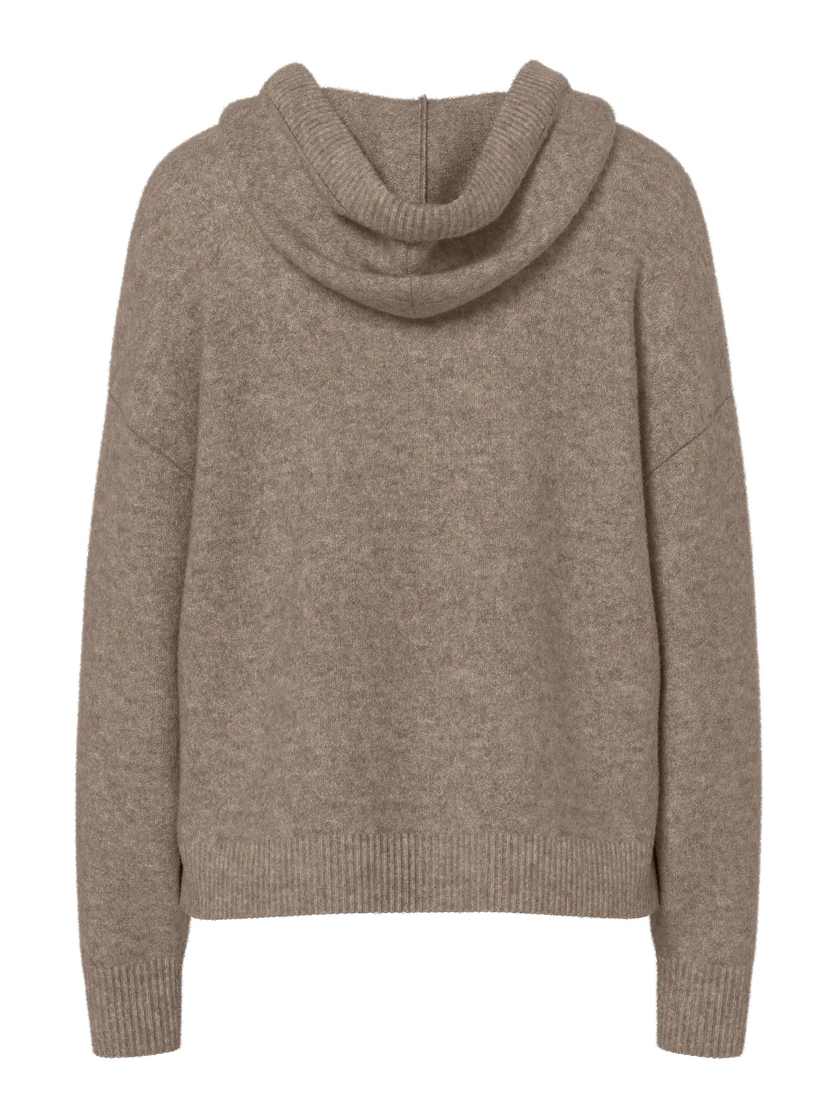 MALOU KNIT HOODIE - TAUPE GREY MELANGE