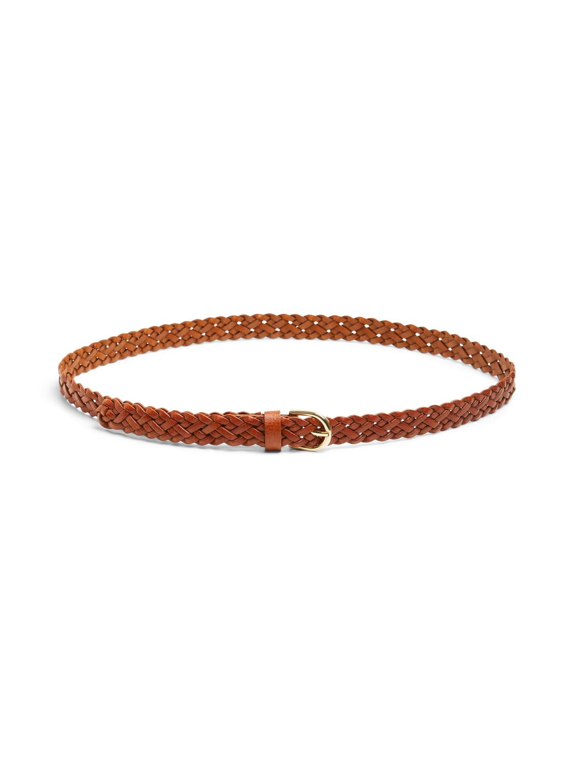 AVERY BRAIDED BELT - COGNAC