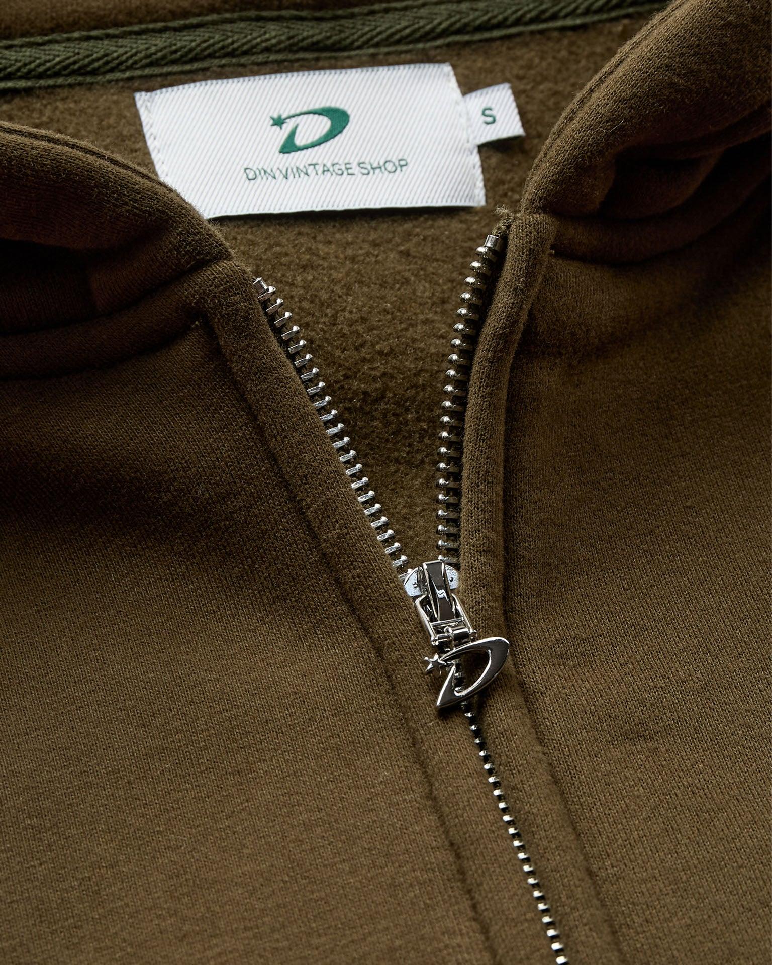 OVERSIZED ZIP HOODIE - ARMY