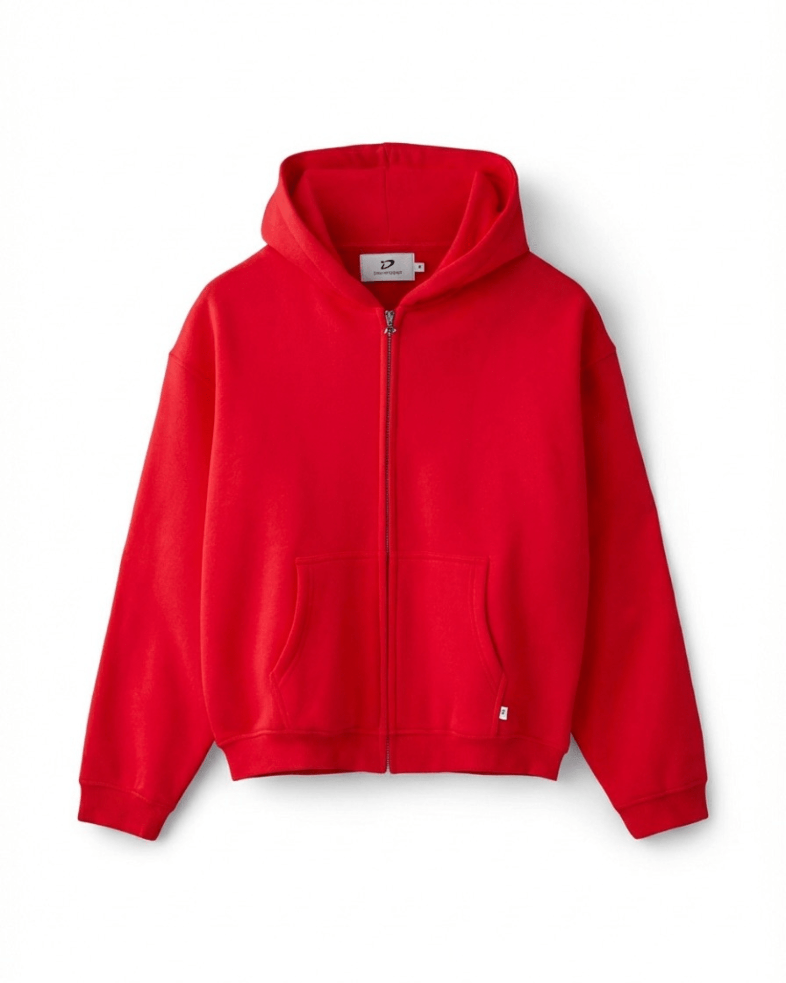 OVERSIZED ZIP HOODIE - BROWN