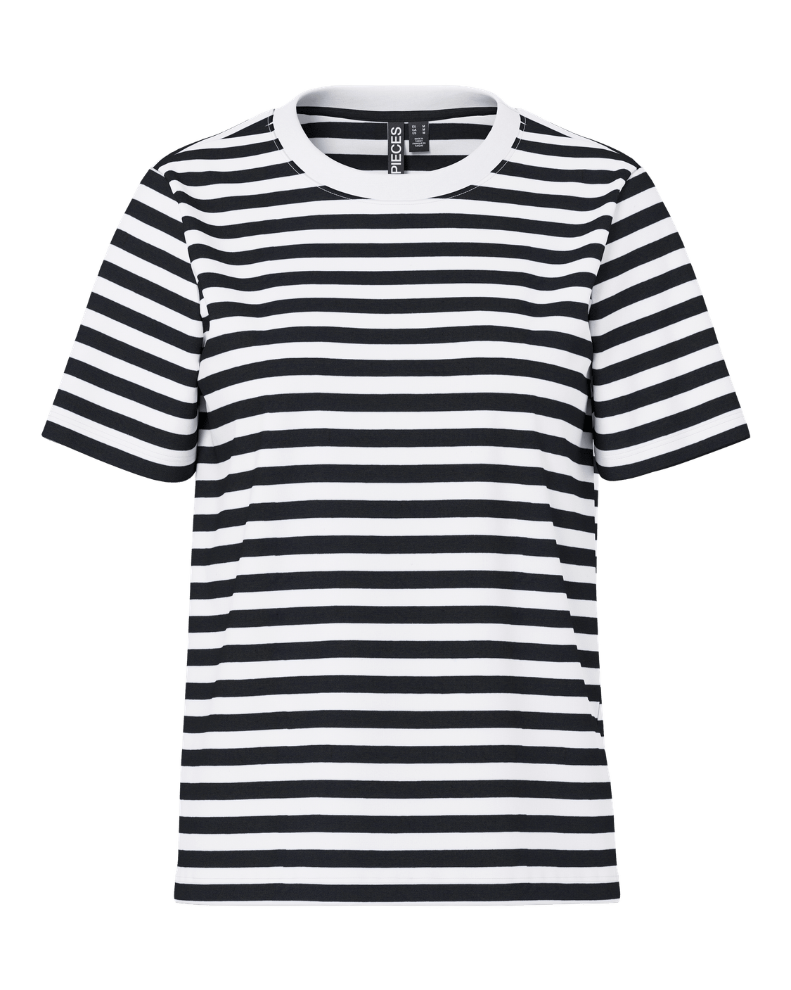 RIA STRIPE TEE - BLACK/BRIGHT WHITE