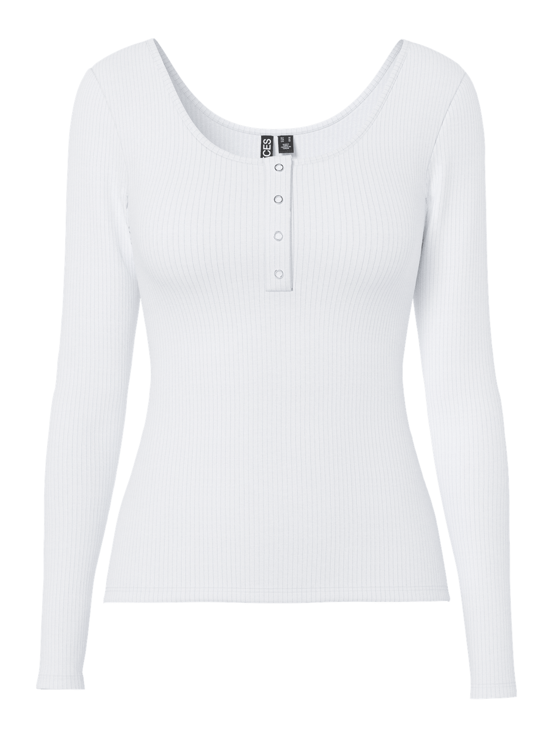 KITTE LONG SLEEVE TOP - BRIGHT WHITE