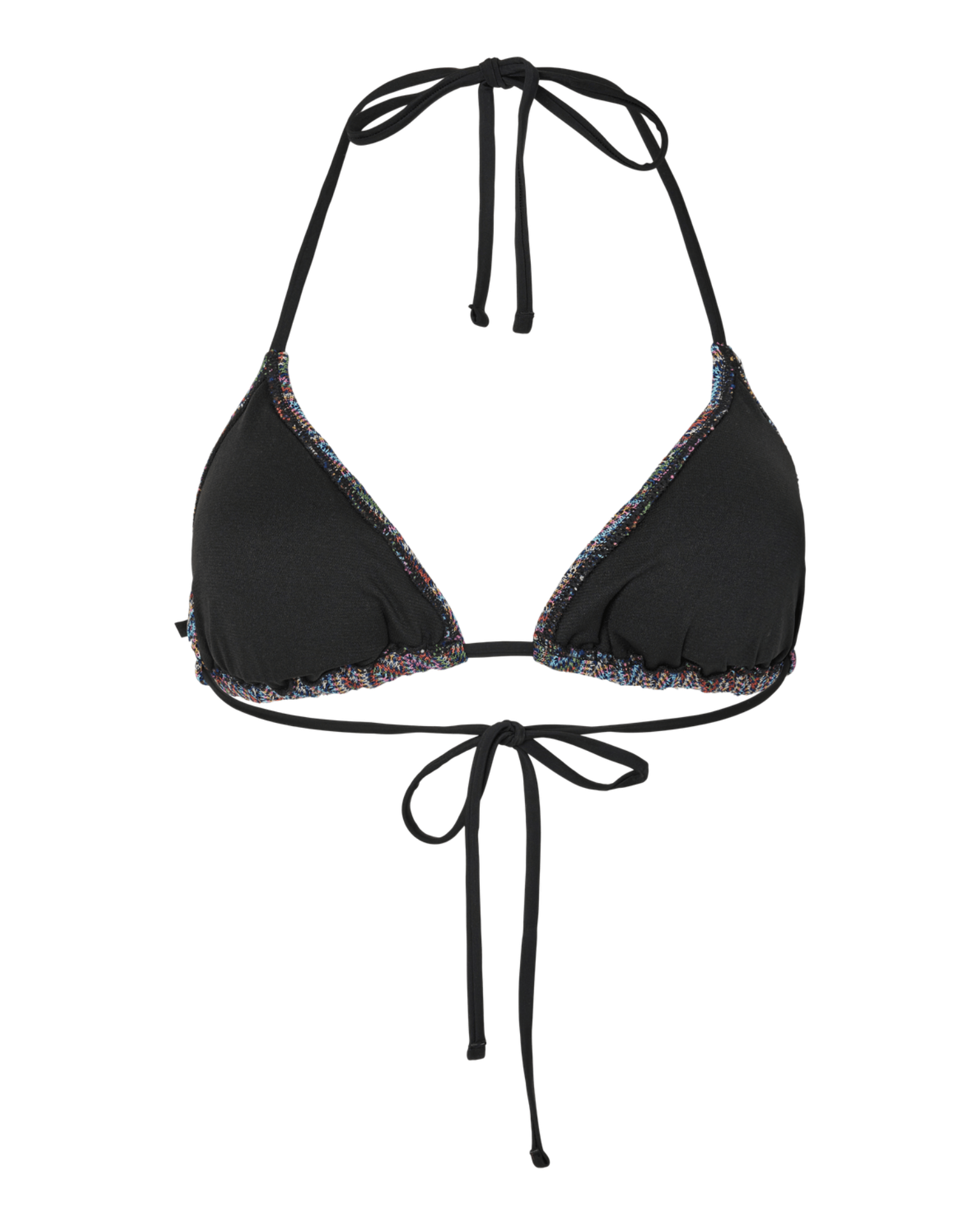 ADA KNITTED BIKINI TOP - MULTI COLOR JAQUARD PATTERN - Dinvintageshop