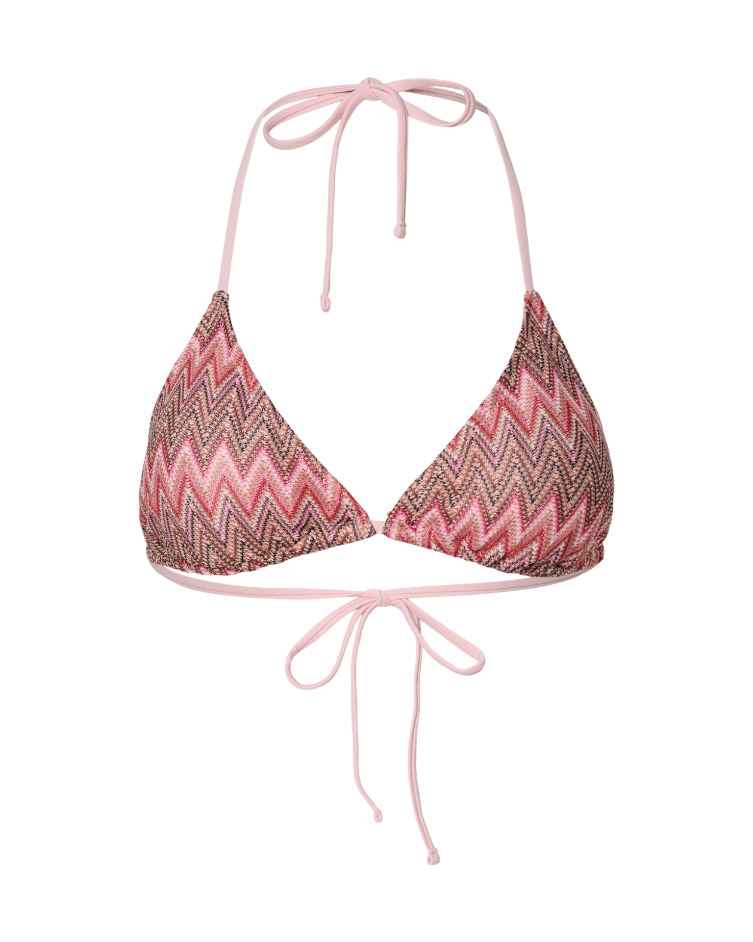 ADA KNITTED BIKINI TOP - ROSE JAQUARD PATTERN - Dinvintageshop