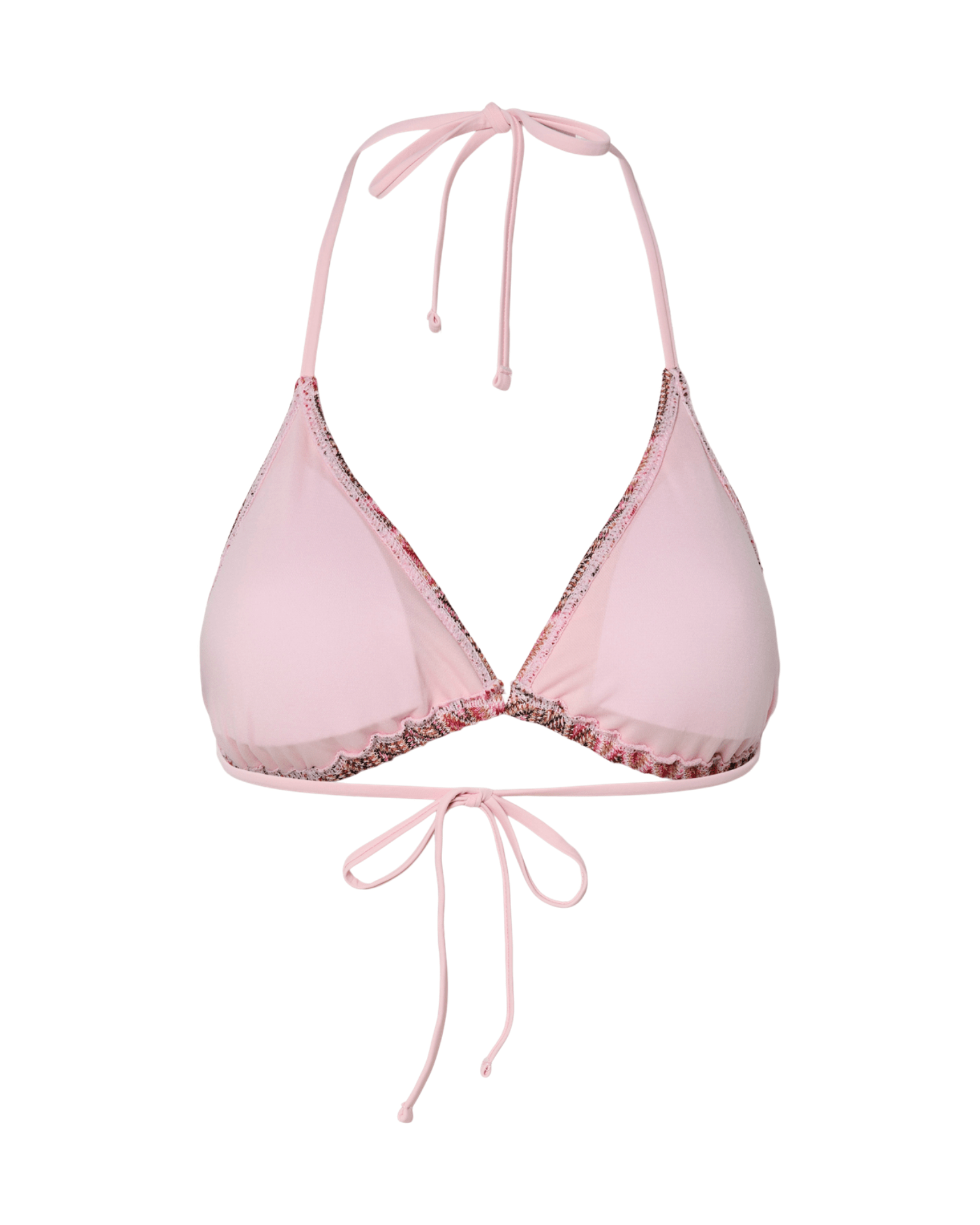 ADA KNITTED BIKINI TOP - ROSE JAQUARD PATTERN - Dinvintageshop