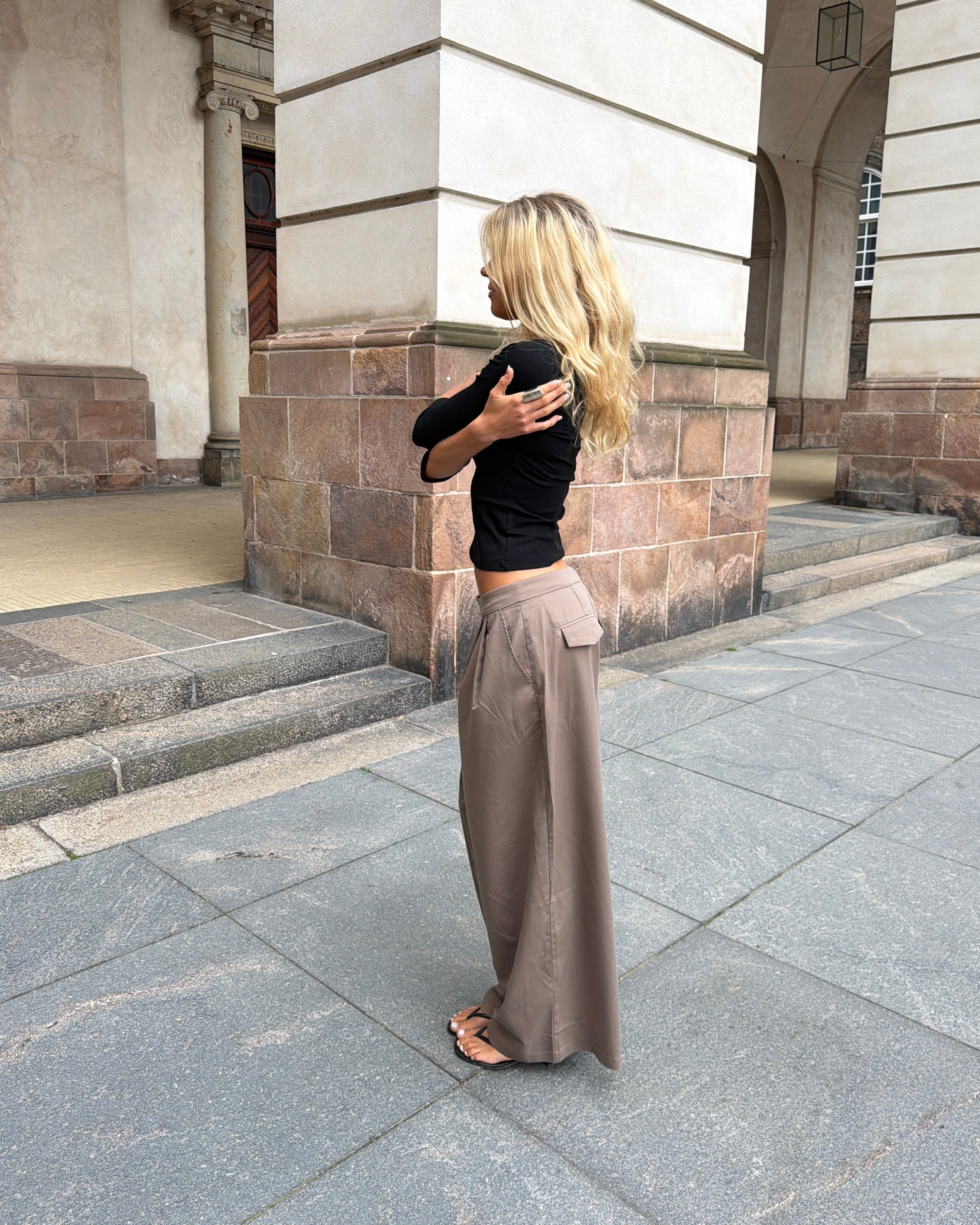AGNES BAGGYSUIT PANT - LIGHT BROWN - Dinvintageshop