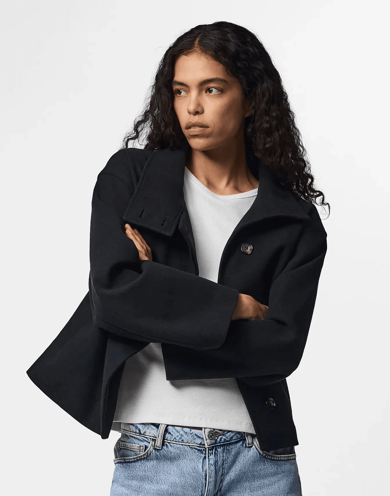 AGNES JAKKE - BLACK - Dinvintageshop