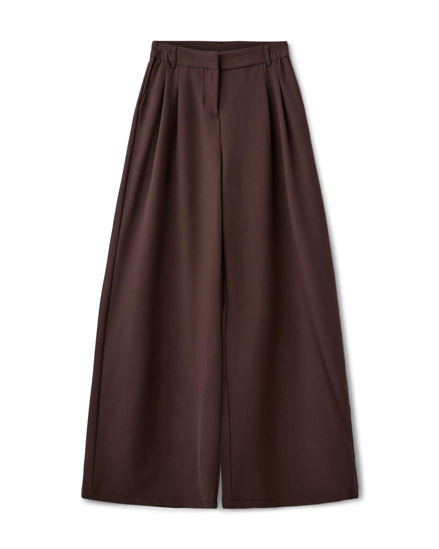 AIA BAGGY SUIT PANT - BROWN - Dinvintageshop