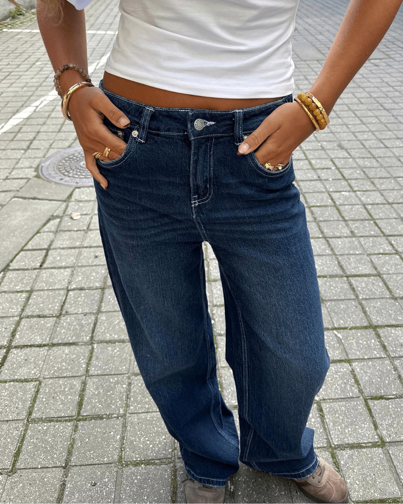 ALMA JEANS - DARK BLUE (MIDWAIST)