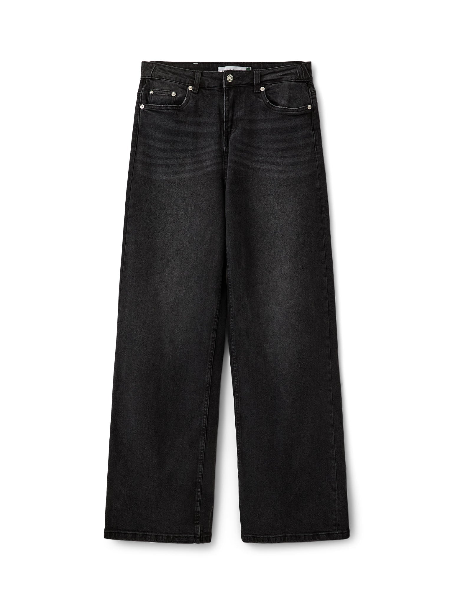 ALMA JEANS - DARK GREY - BLACK (MIDWAIST) - Dinvintageshop