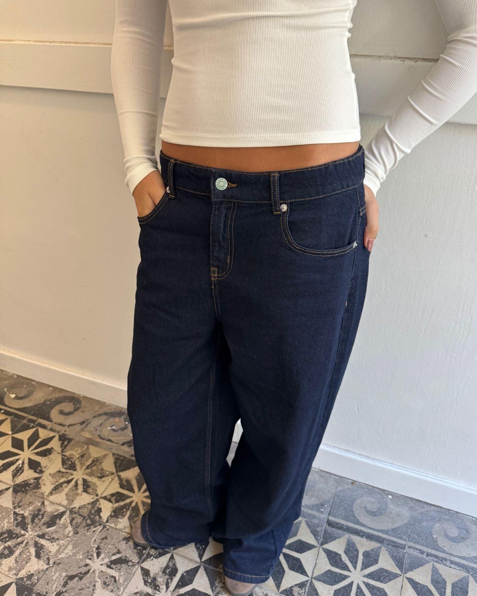 ALMA JEANS - INDIGO BLUE (MIDWAIST) - Dinvintageshop