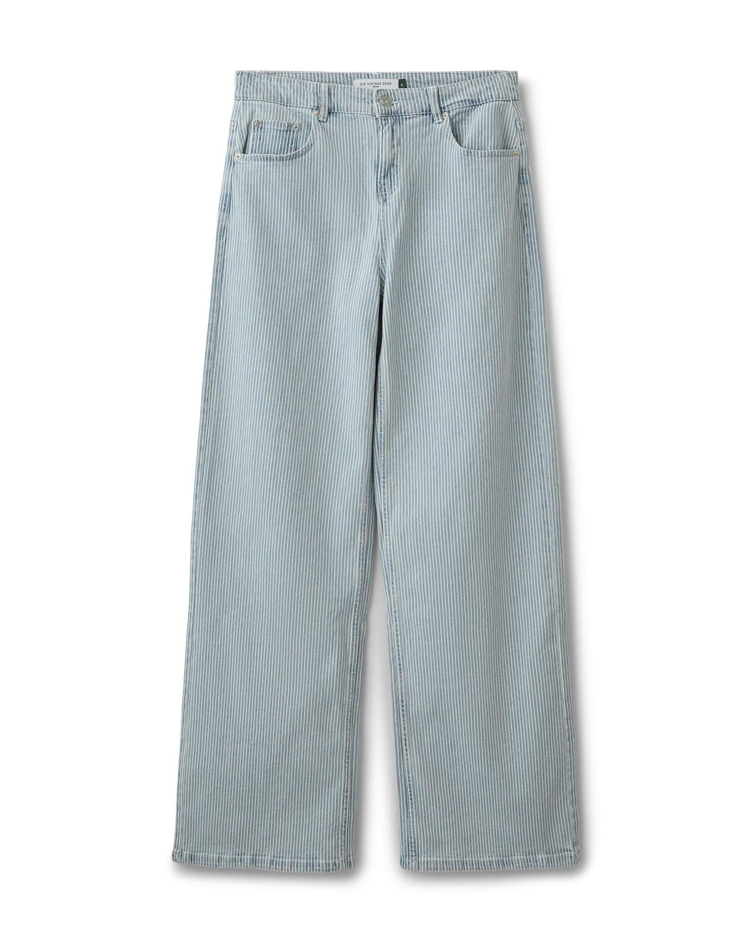 ALMA JEANS - LIGHT STRIPE (MIDWAIST) - Dinvintageshop