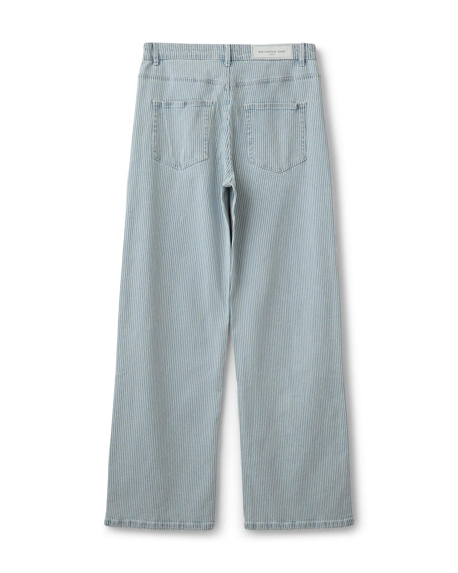 ALMA JEANS - LIGHT STRIPE (MIDWAIST) - Dinvintageshop