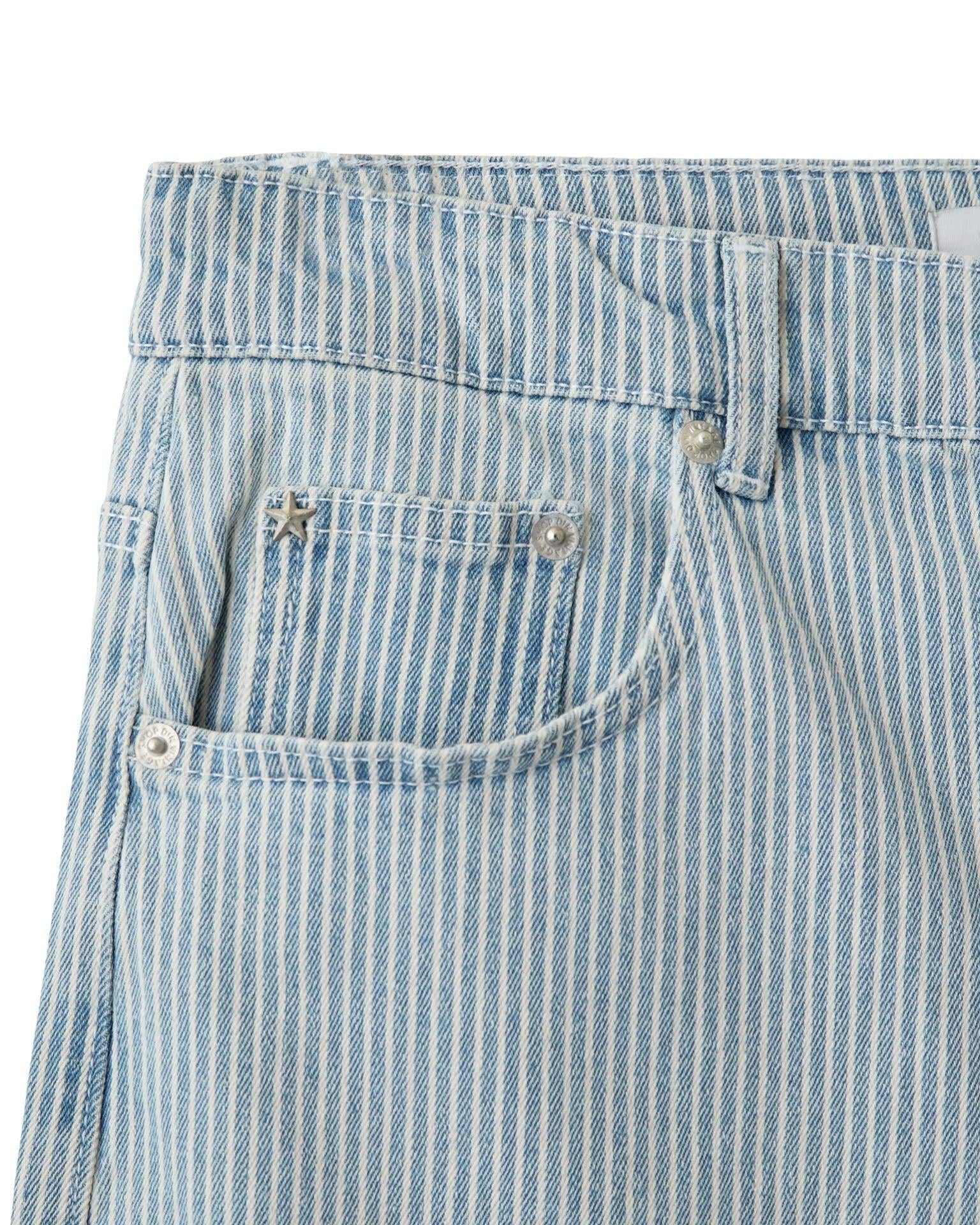 ALMA JEANS - LIGHT STRIPE (MIDWAIST) - Dinvintageshop