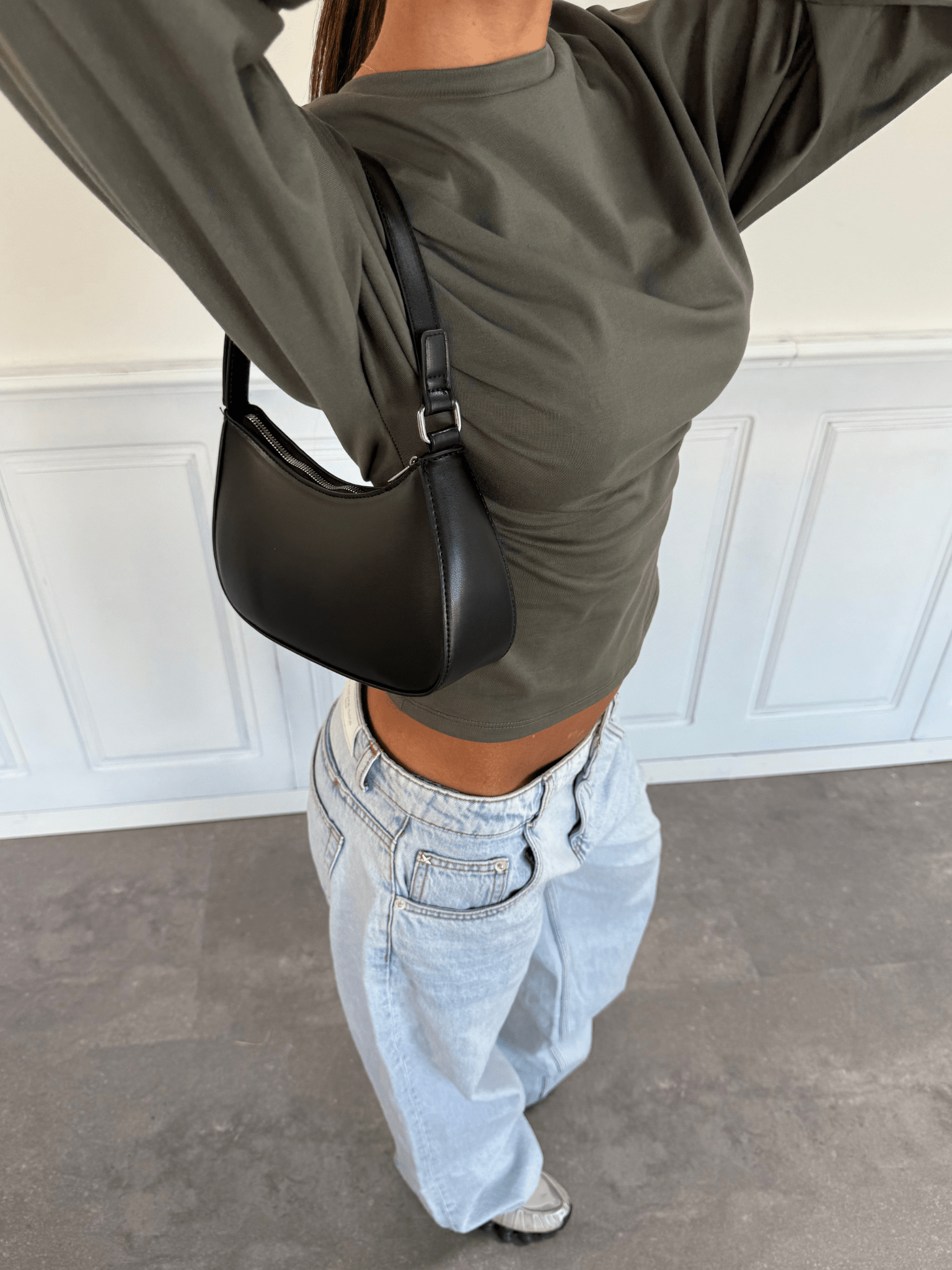 ALUANA SHOULDER BAG - BLACK - Dinvintageshop