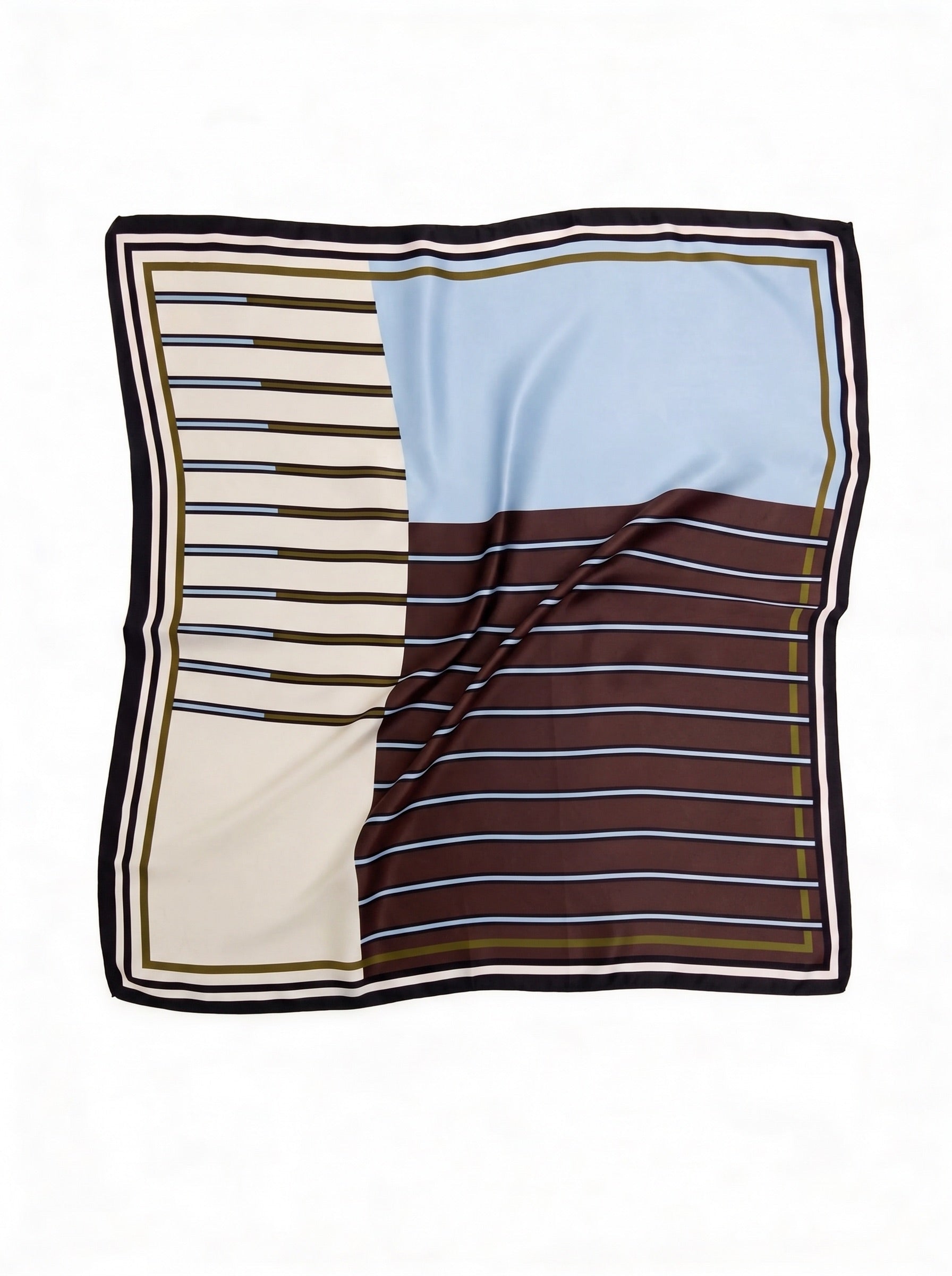 AMANDA SQUARE SCARF - CASHMERE BLUE GRAPHIC - Dinvintageshop