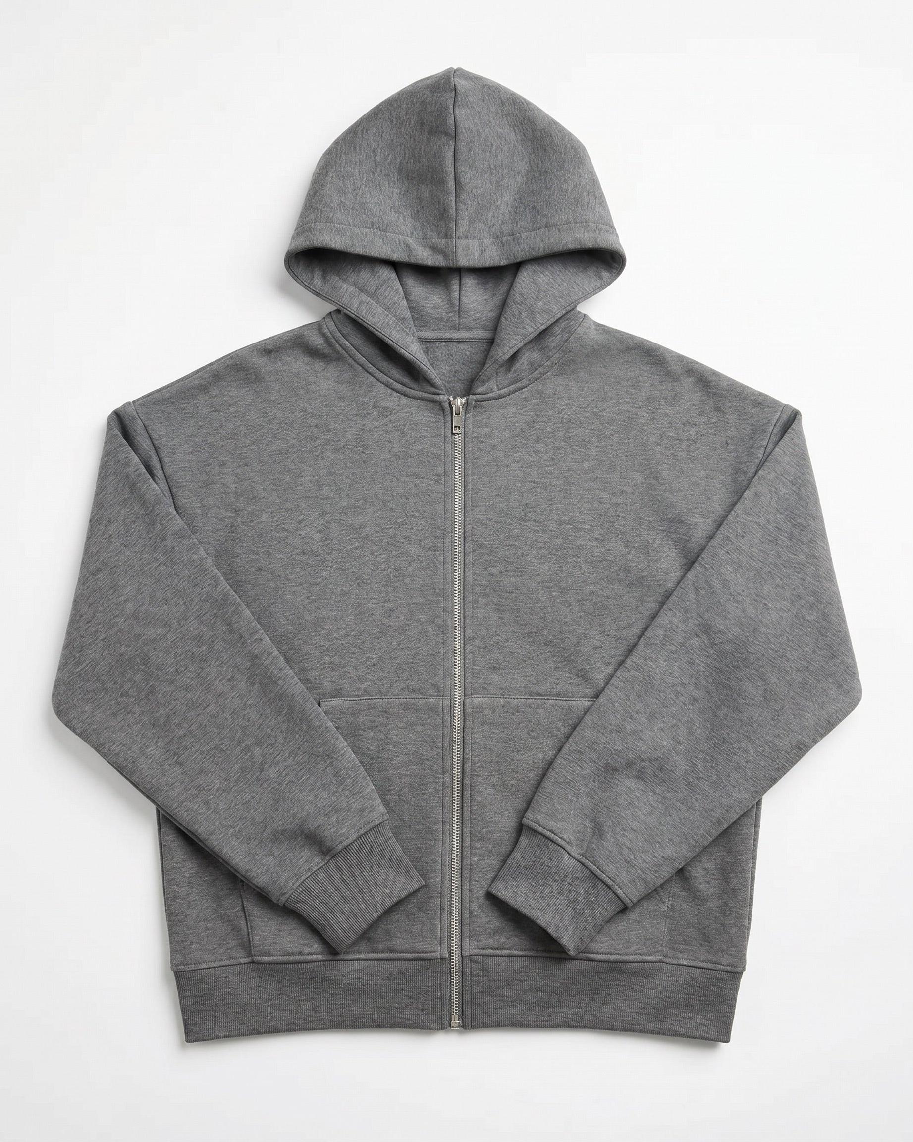 ASH SCUBA ZIP HOODIE - DARK GREY - Dinvintageshop