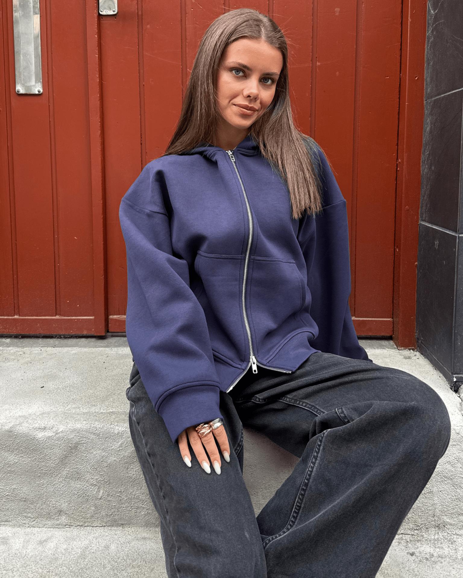 ASH SCUBA ZIP HOODIE - NAVY