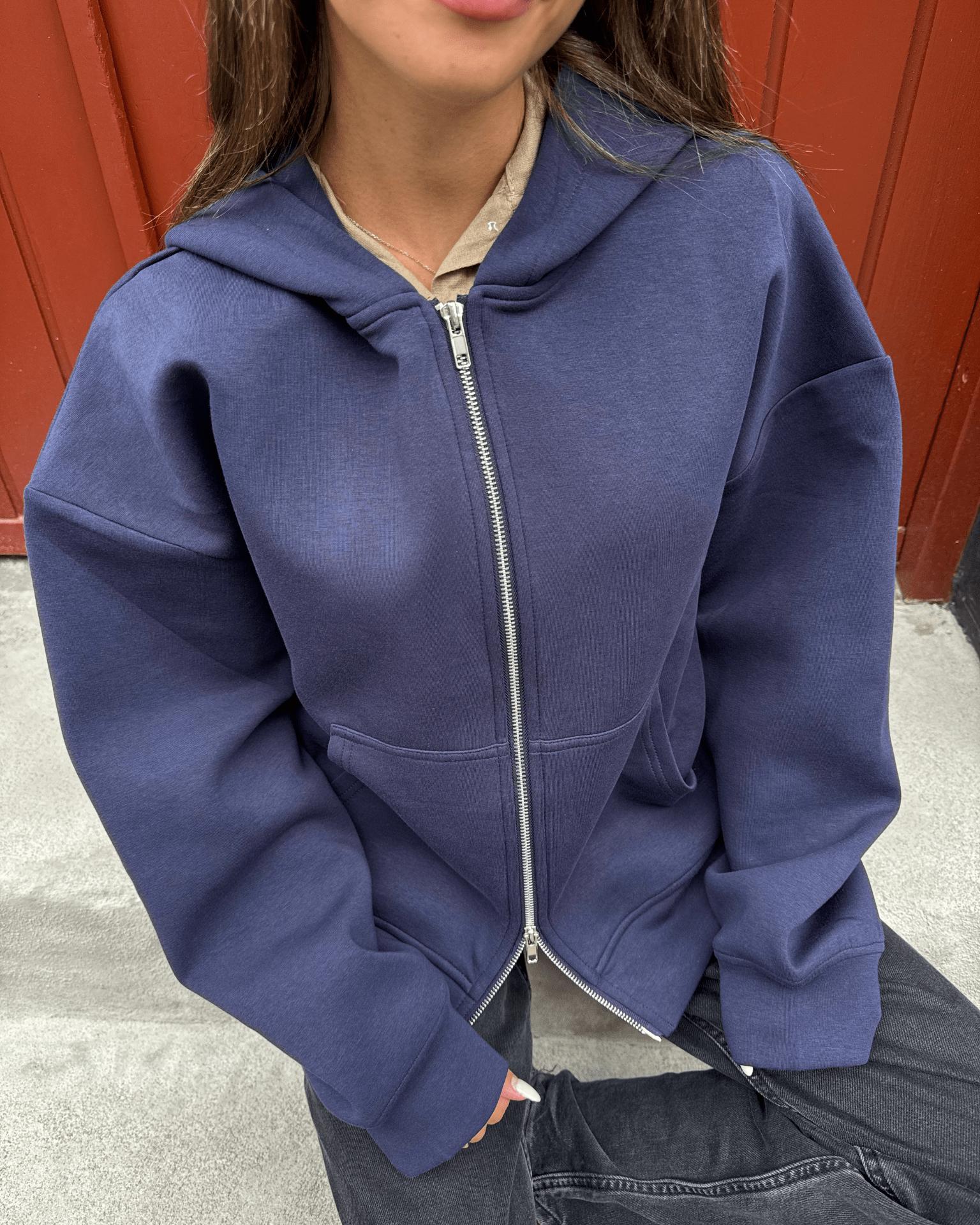 ASH SCUBA ZIP HOODIE - NAVY