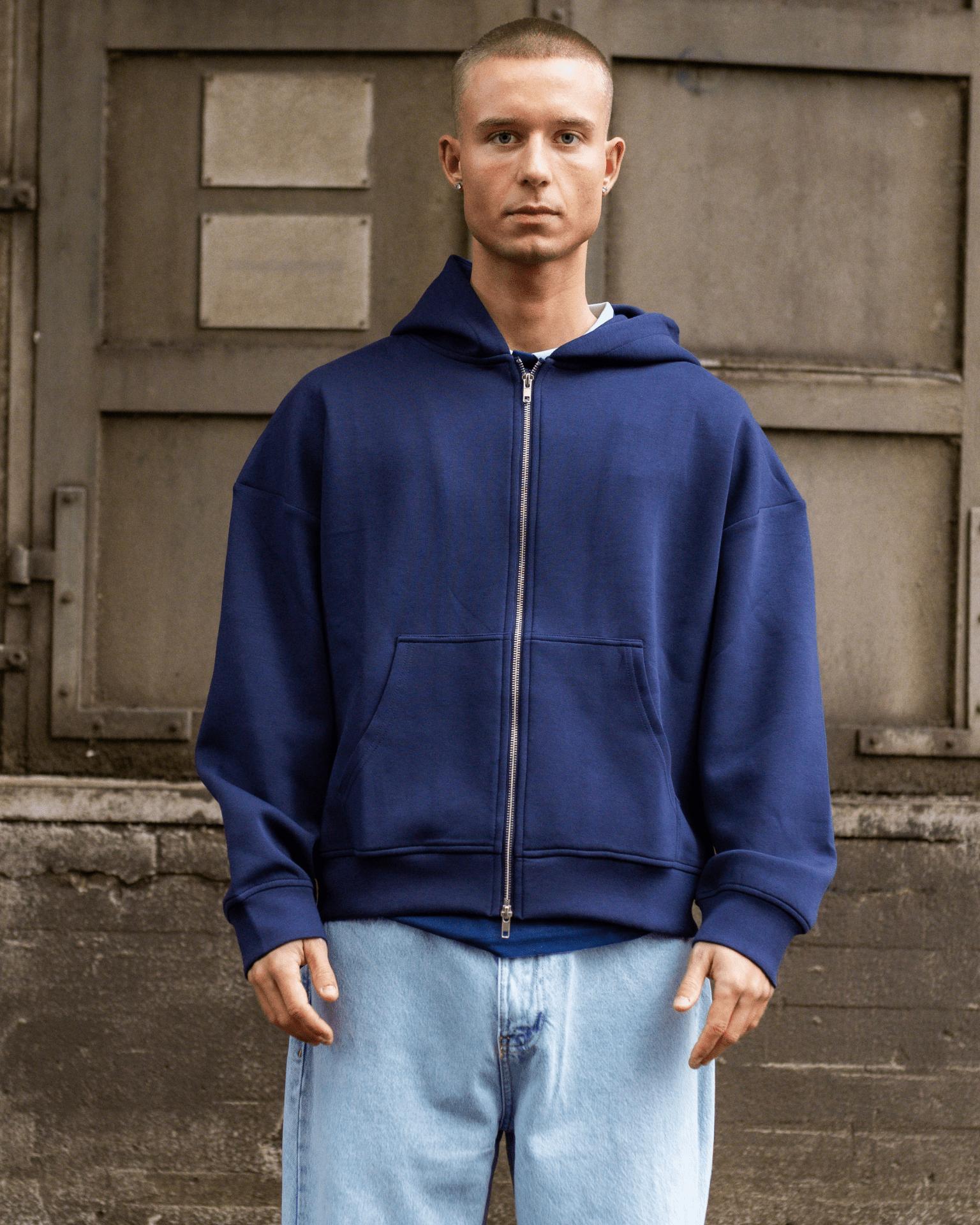 ASH SCUBA ZIP HOODIE - NAVY