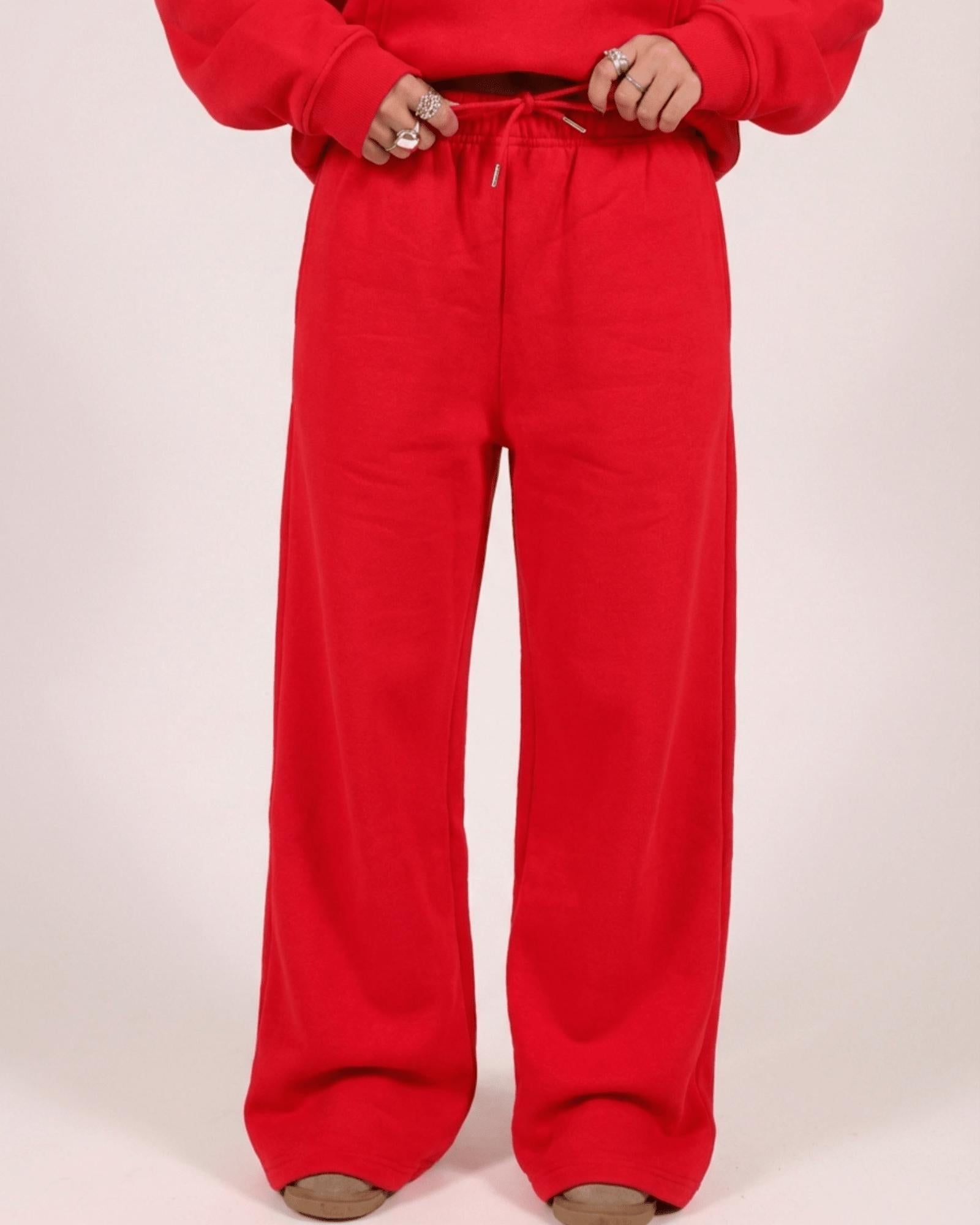 BAGGY SWEATPANTS - RED