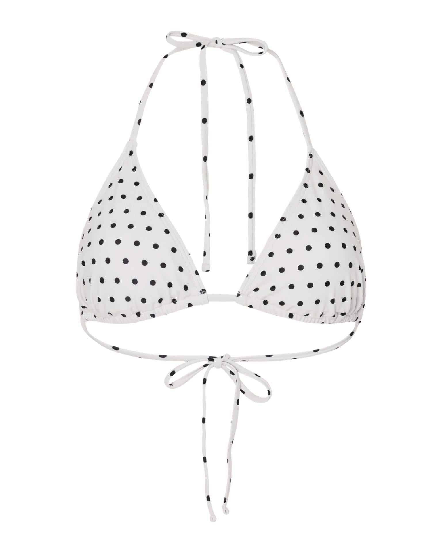 BAOMI BIKINI TOP - EGRET / BLACK DOT