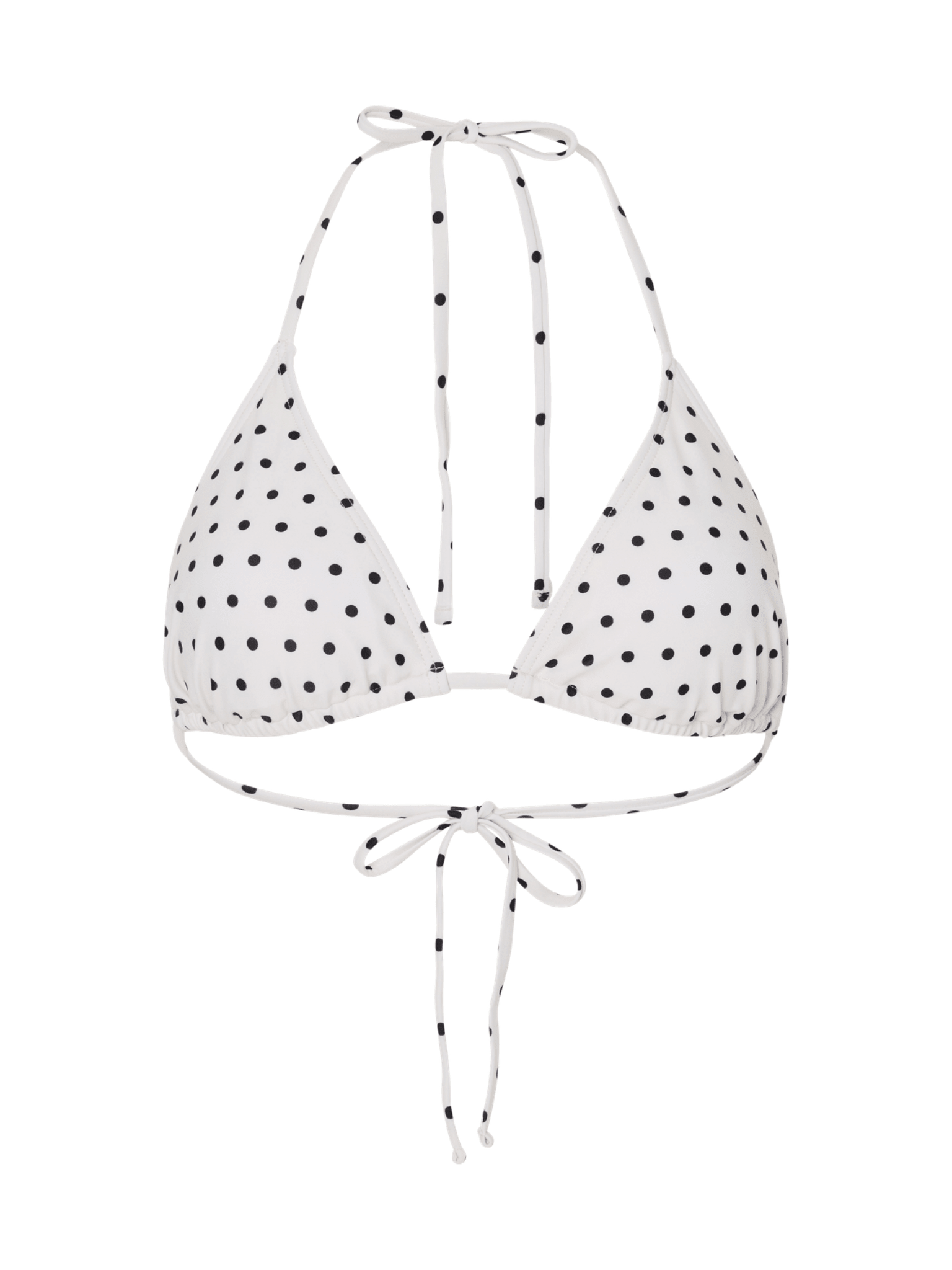 BAOMI BIKINI TOP - EGRET / BLACK DOT - Dinvintageshop