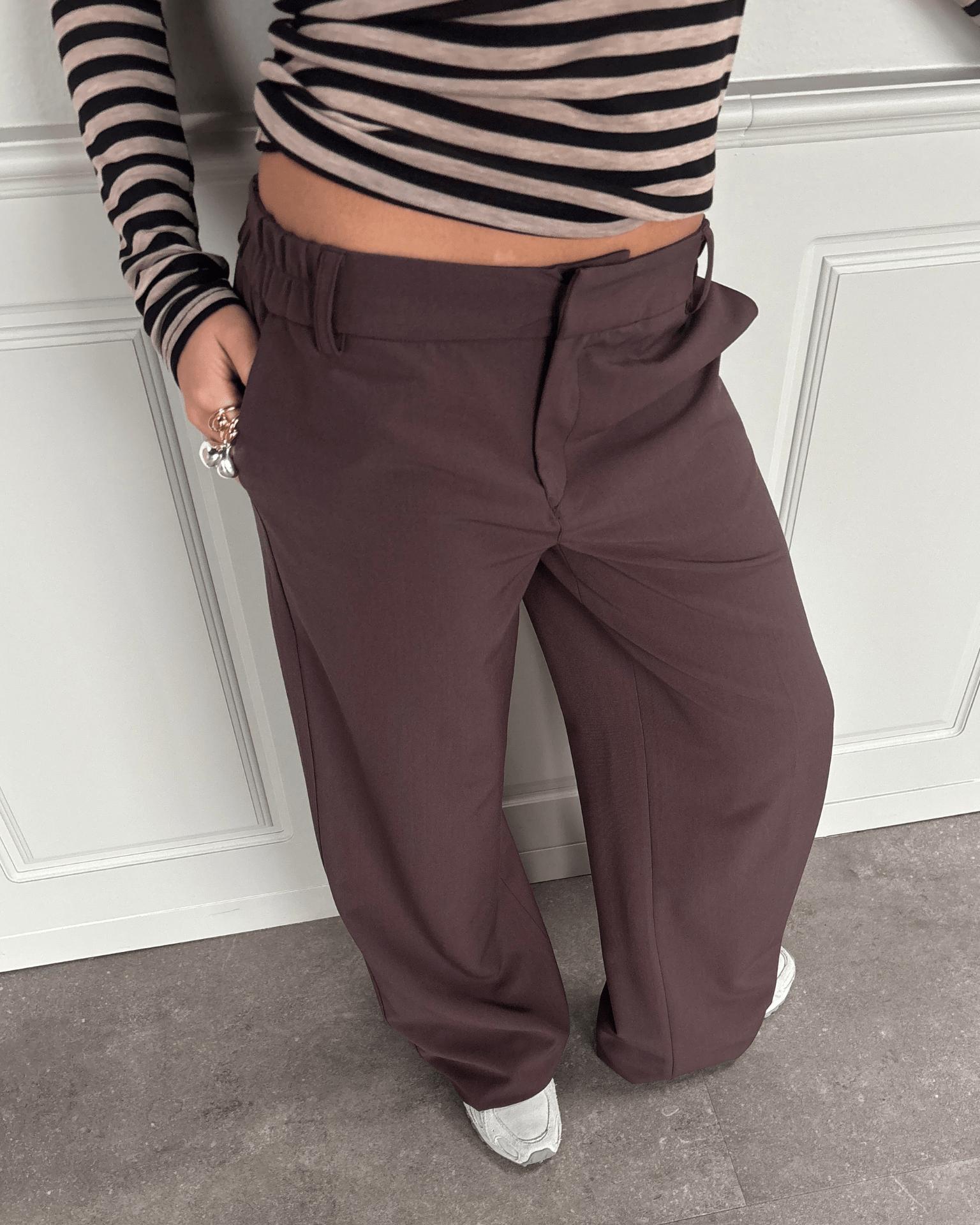 BELLA SUIT PANT (NEW) - BROWN