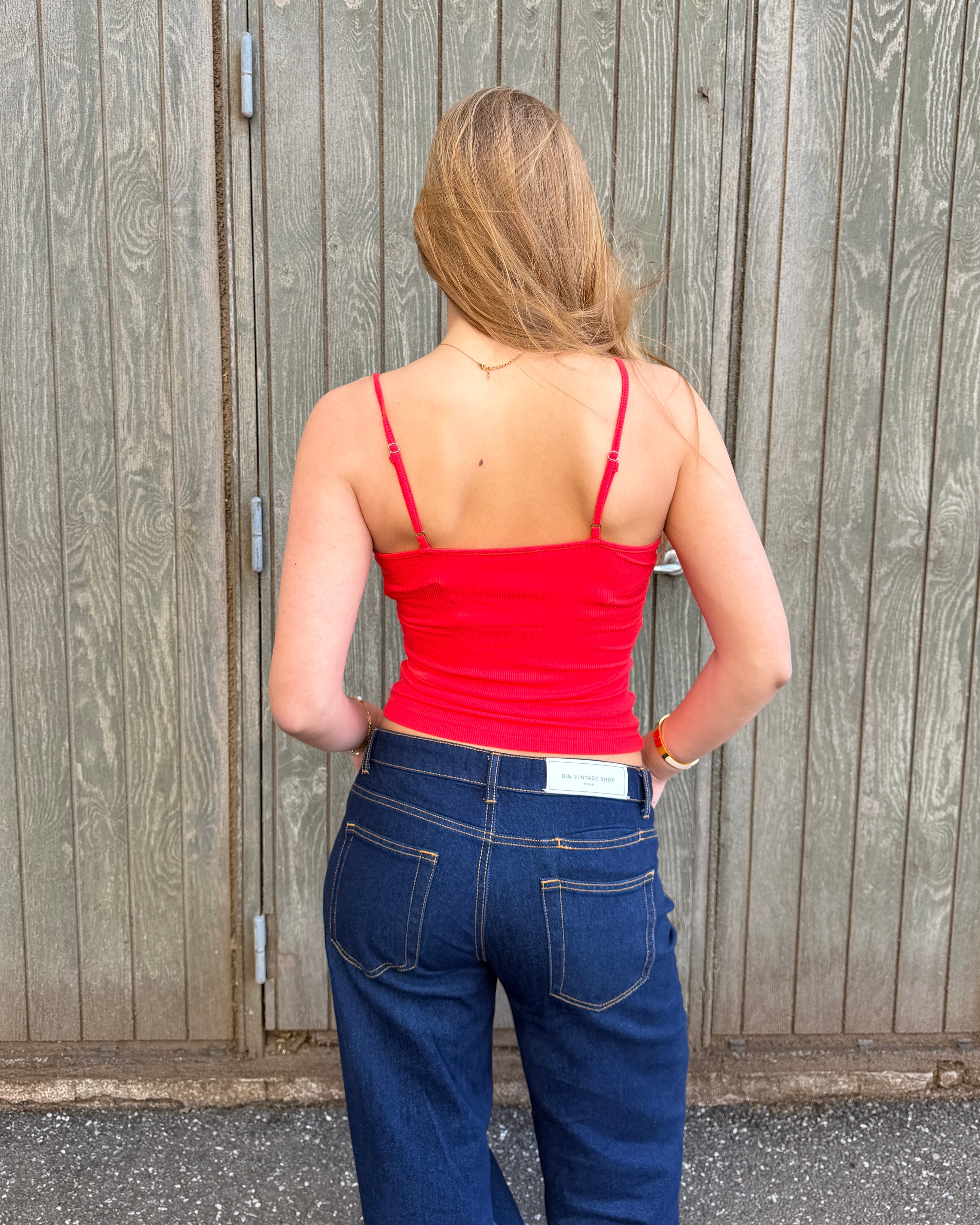 CAMILLE TANK TOP - RED - Dinvintageshop