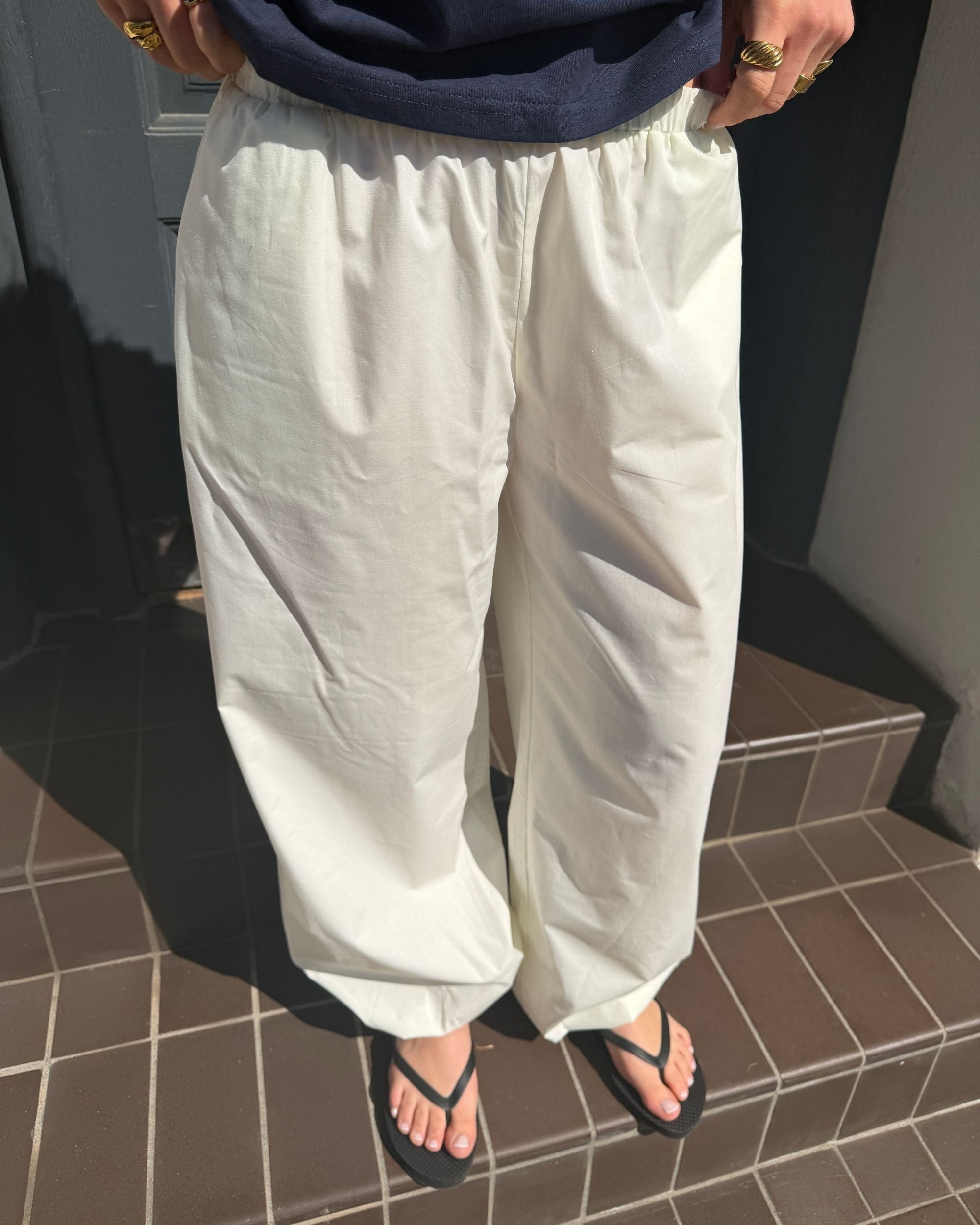 CARO BALOON PANTS - MINTY WHITE - Dinvintageshop