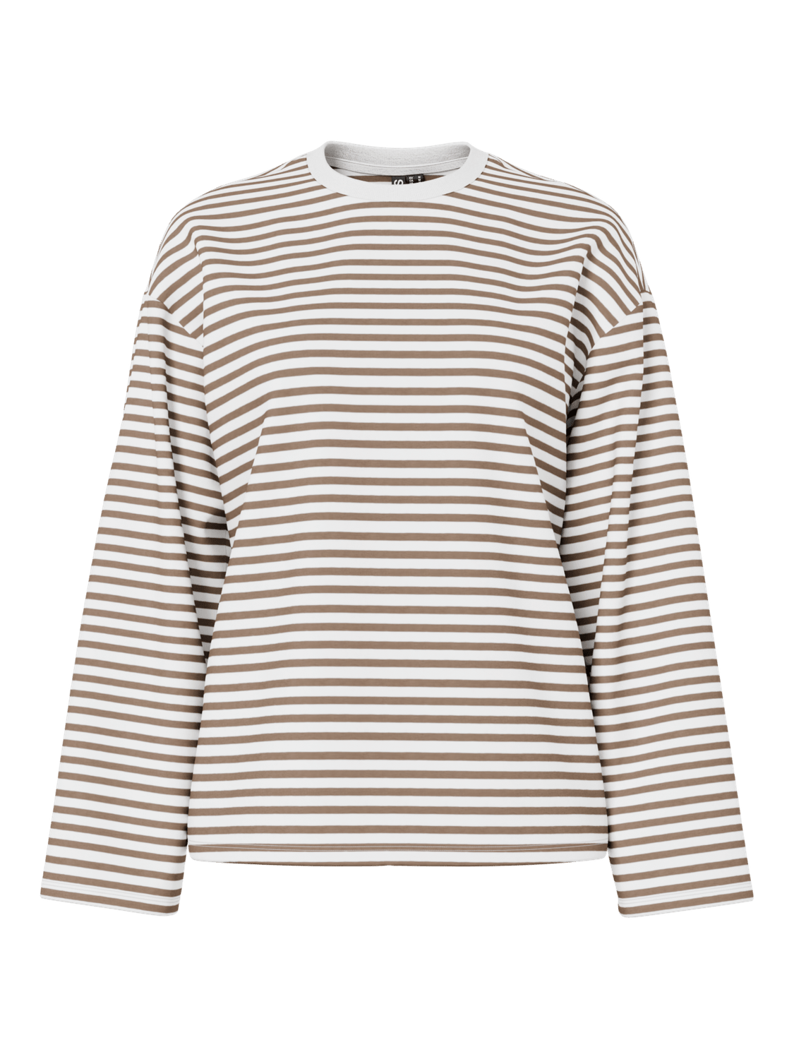 SADIE STRIPE TEE LS - CLOUD DANCER / FOSSIL