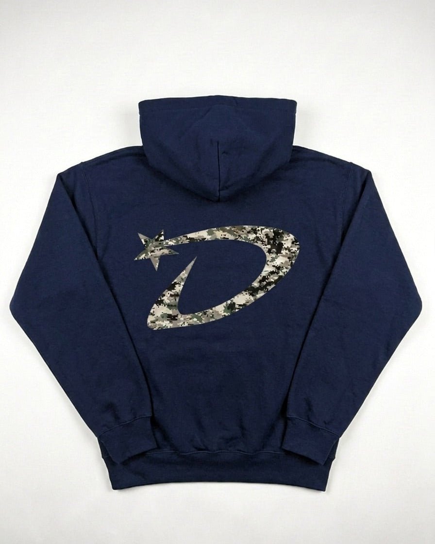 DANA HOODIE (rygprint) - NAVY - Dinvintageshop