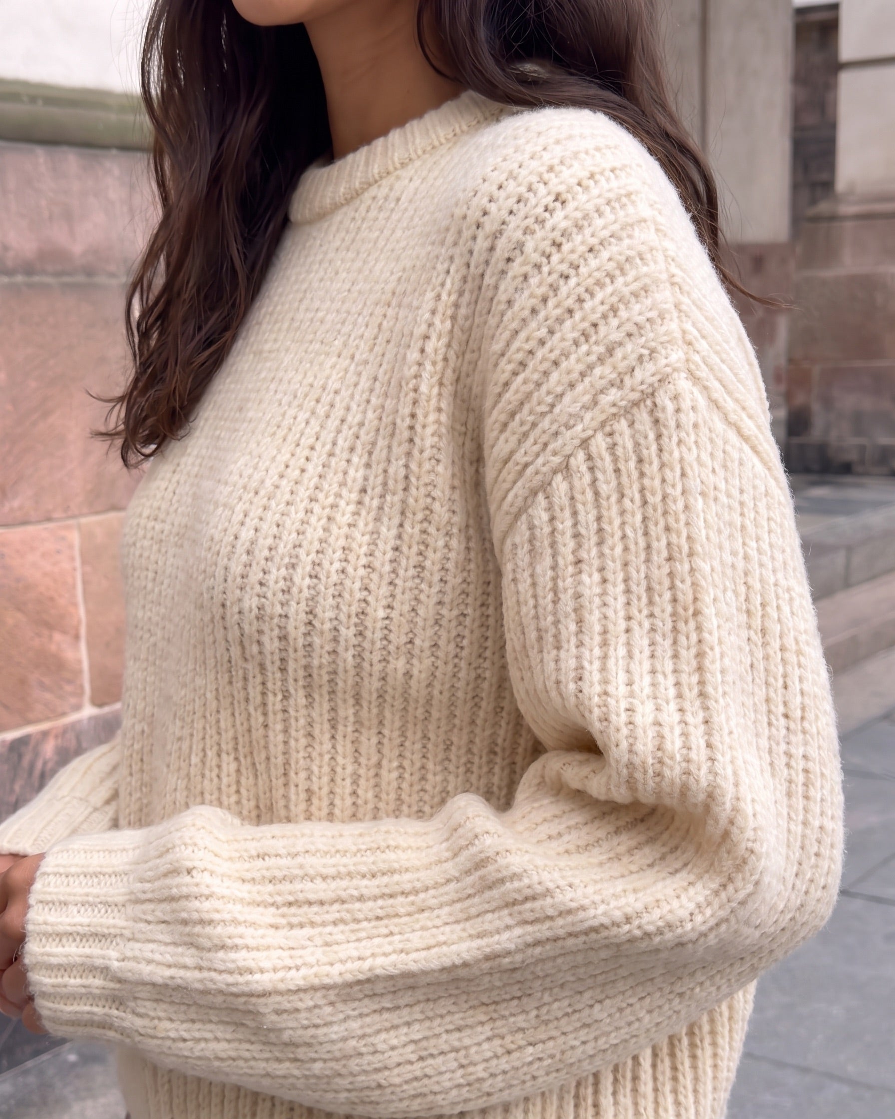 DORTHEA CHUNKY KNIT - FRENCH VANILLA MELANGE