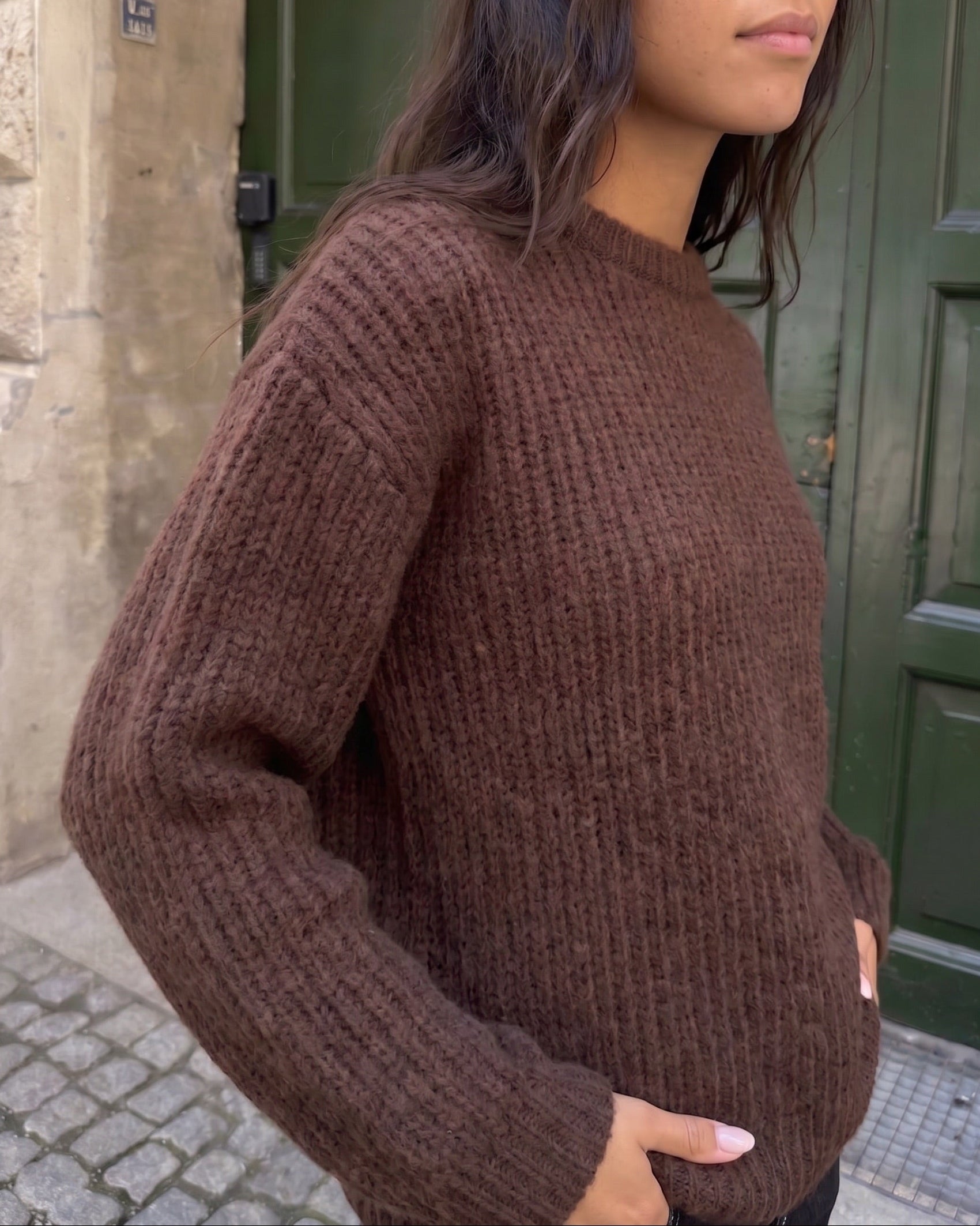 DORTHEA CHUNKY KNIT - HOT FUDGE MELANGE