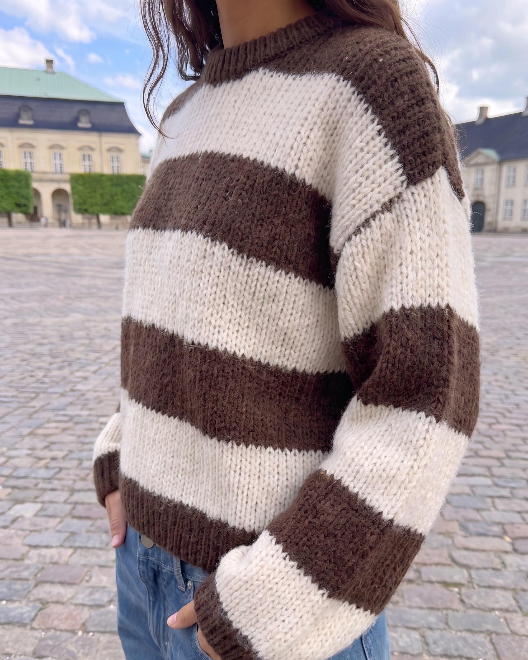 DORTHEA CHUNKY KNIT - HOT FUDGE/COCONUT MILK