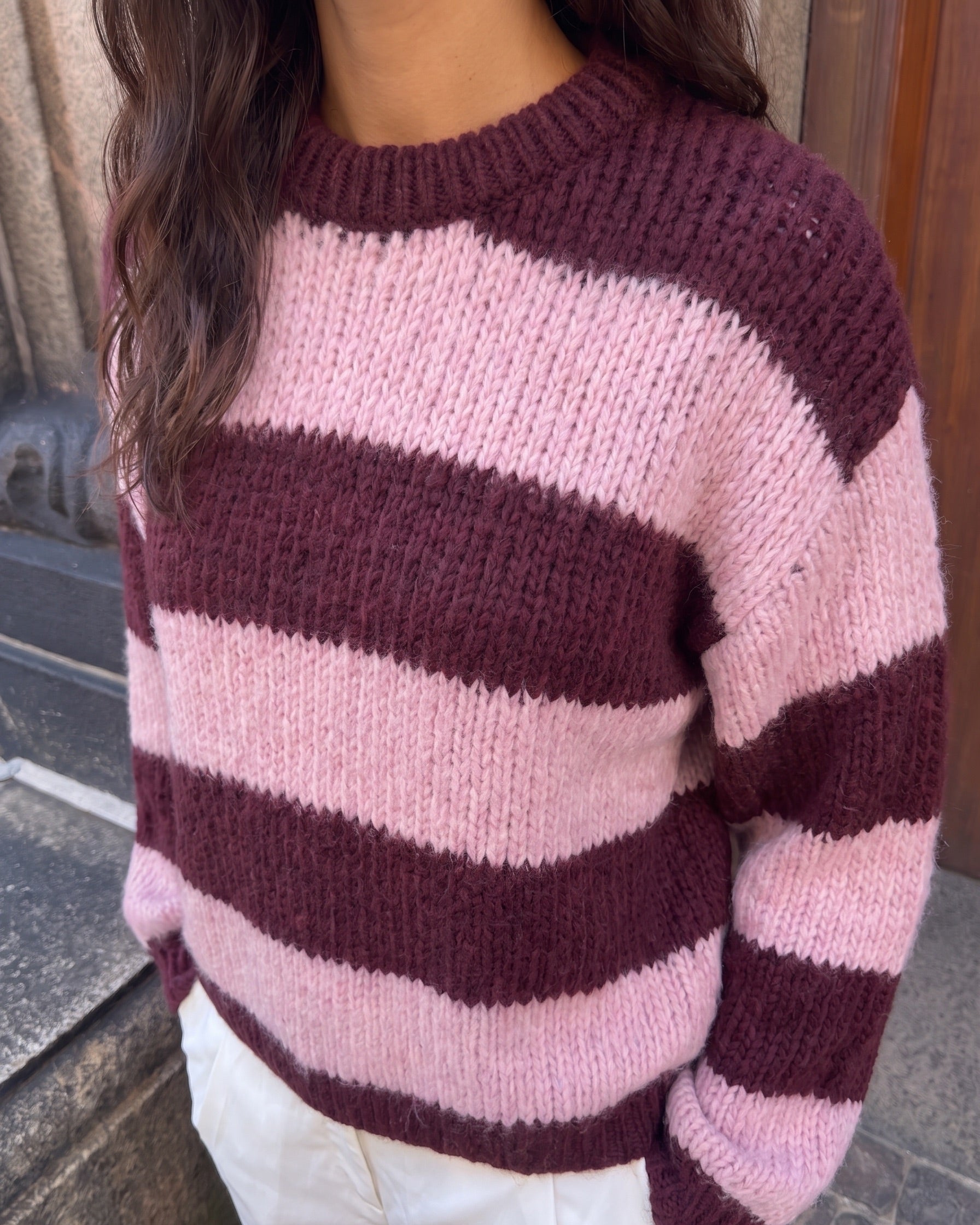 DORTHEA CHUNKY KNIT - WINETASTING ROSEATE SPOONBILL