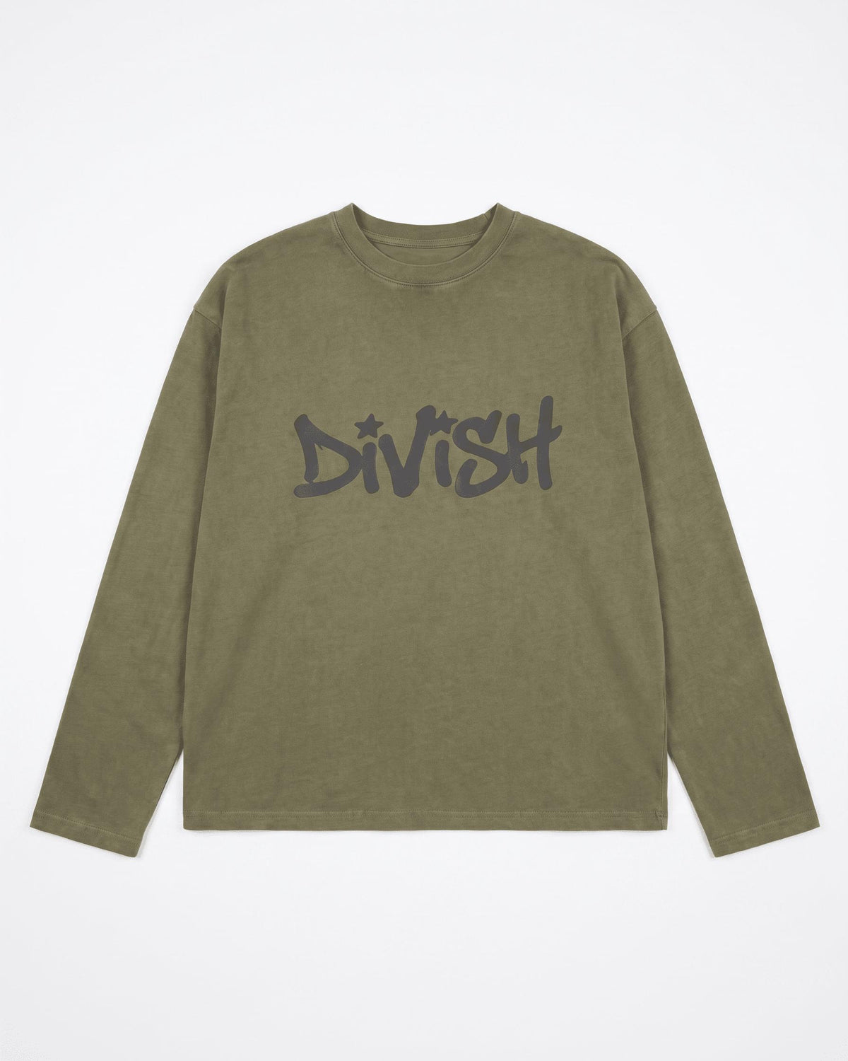 DUA TEE LANGÆRMET - ARMY - Dinvintageshop