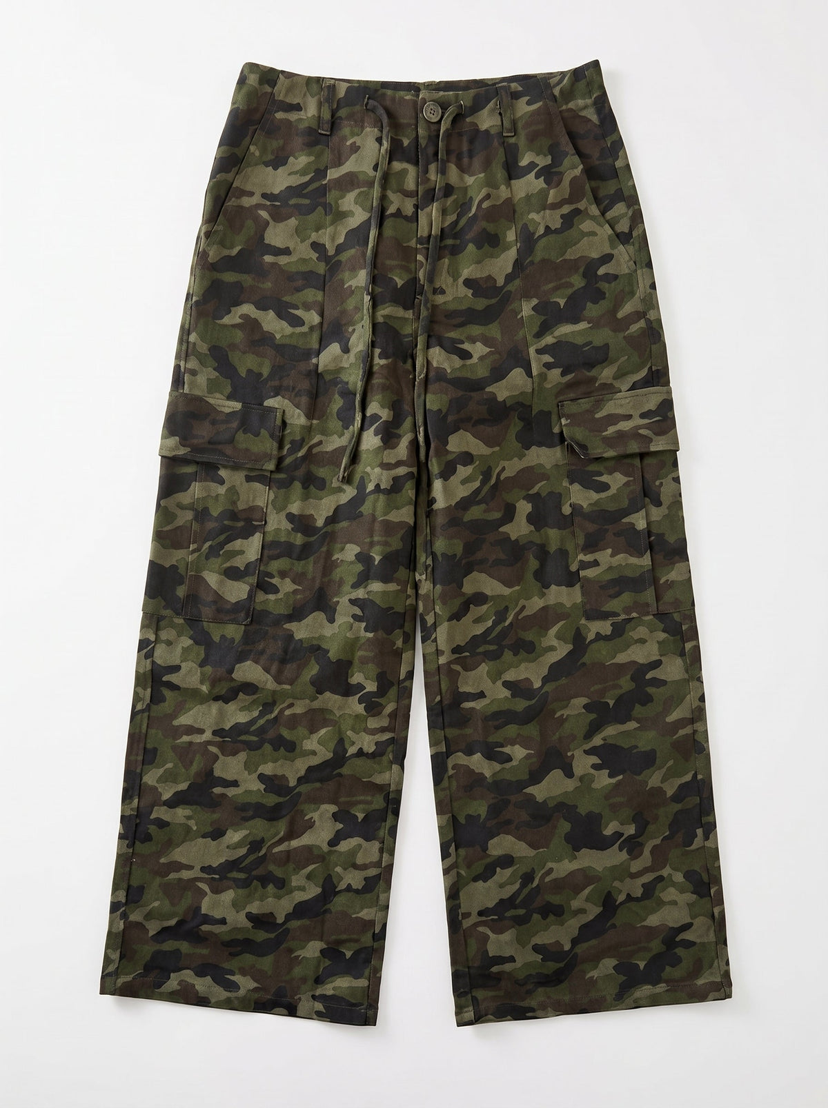 ELLA PANTS - GREEN CAMO - Dinvintageshop
