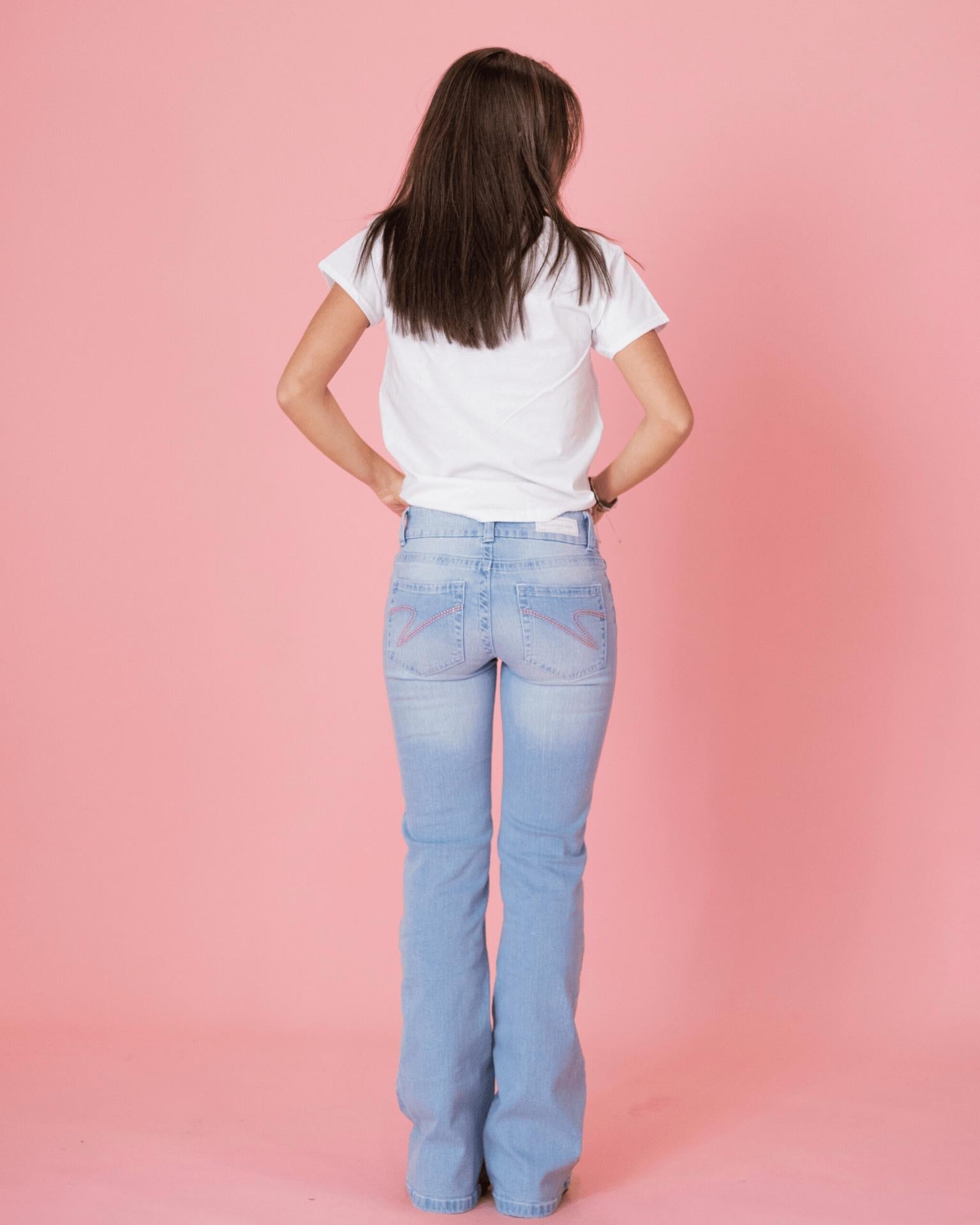 ERIKA LOW BOOTCUT JEANS - LIGHT BLUE