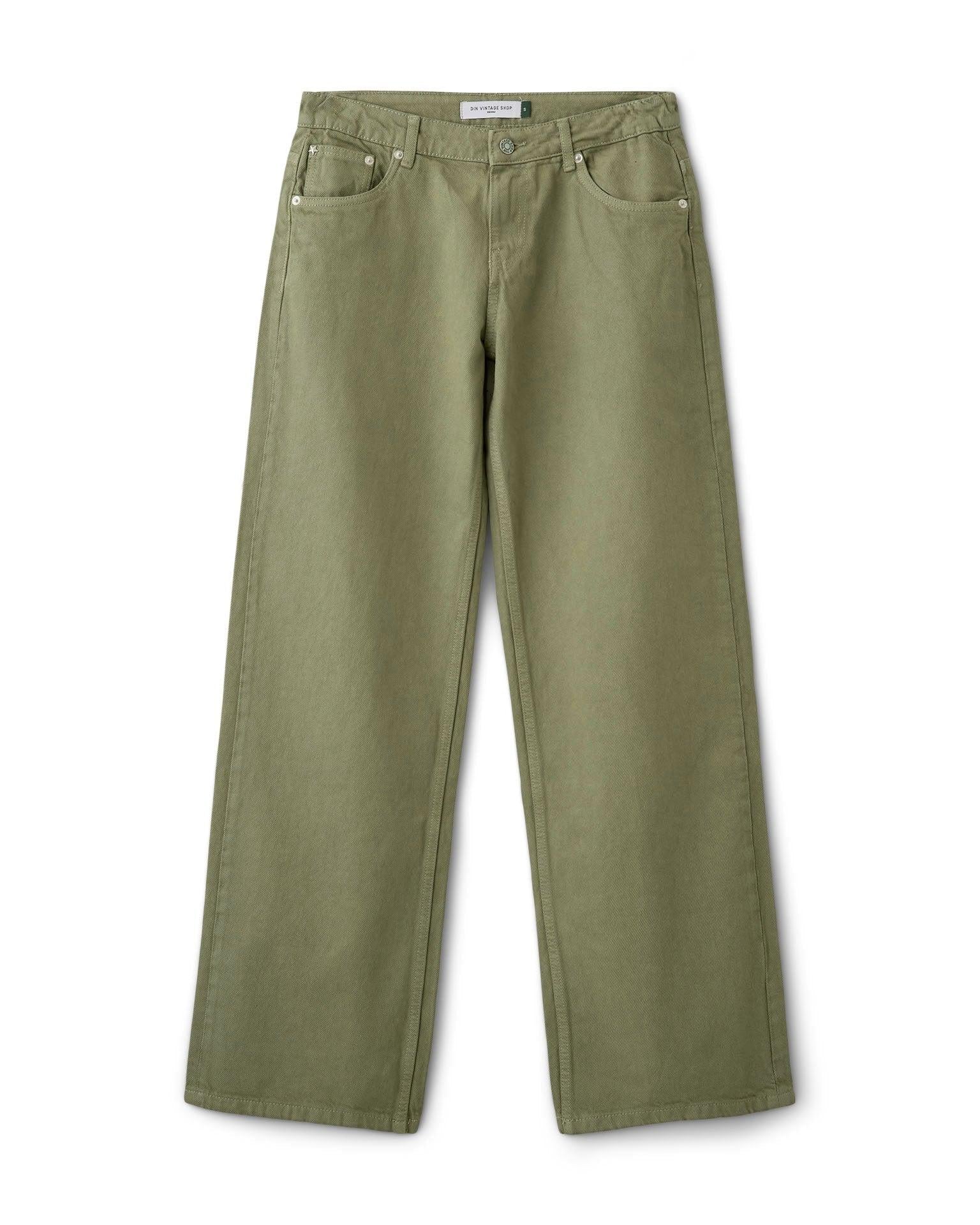 ESTHER JEANS - GREEN - Dinvintageshop