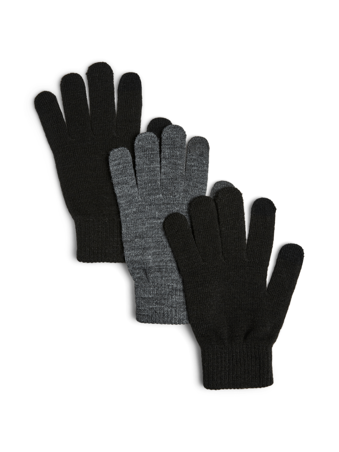 NEW BUDDY GLOVES (3-Pack) mobile friendly - 2x BLACK/ 1x DK GREY MEL