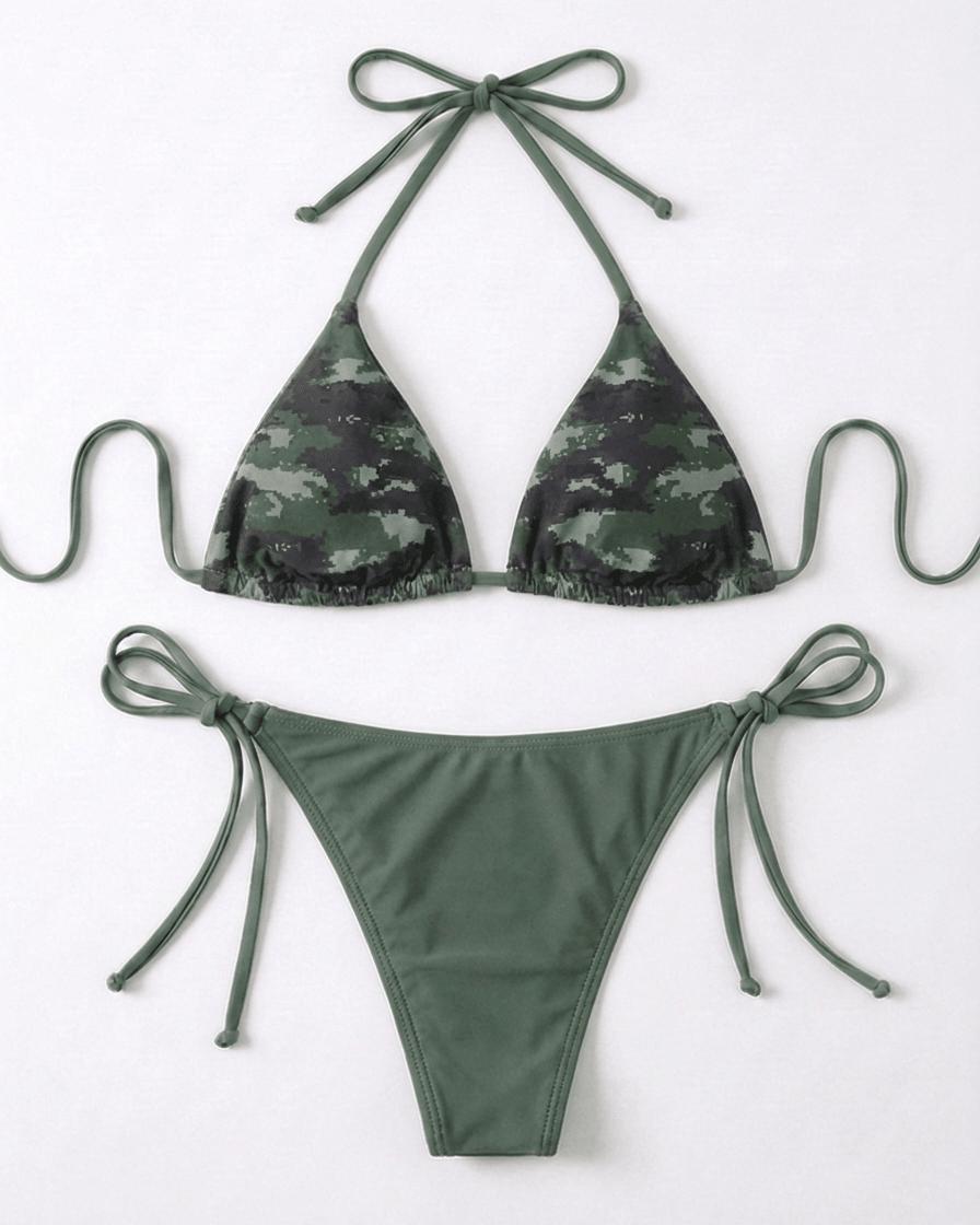 FILIPPA REVERSIBLE BIKINI SET - ARMY/CAMO