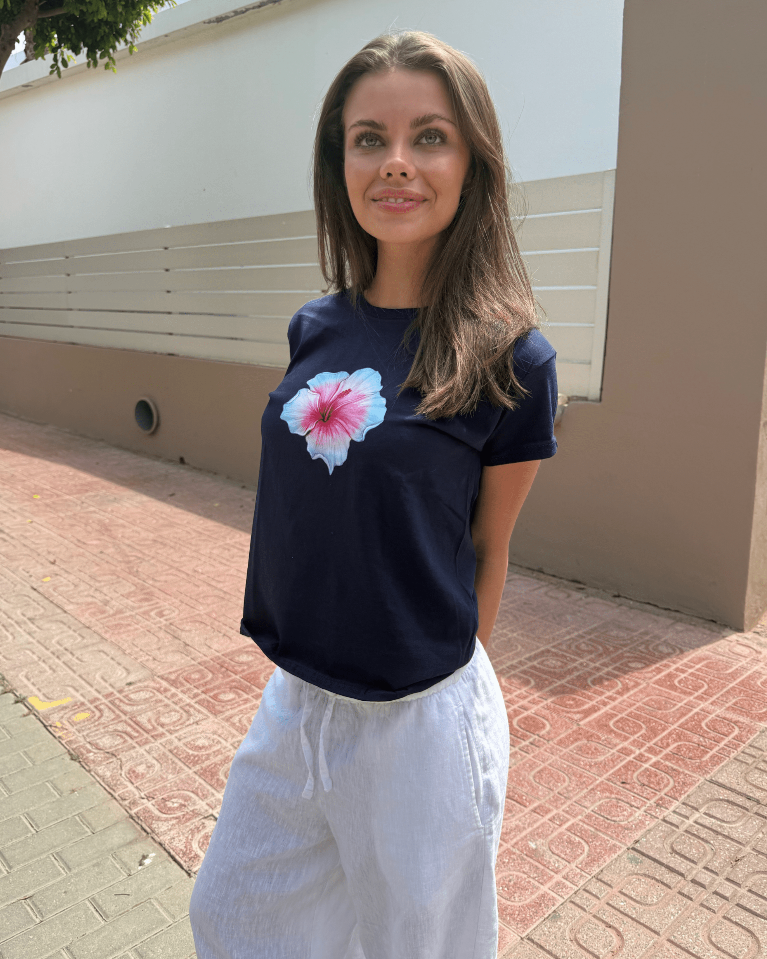 HAWAII (blå) BABY TEE - NAVY - Dinvintageshop