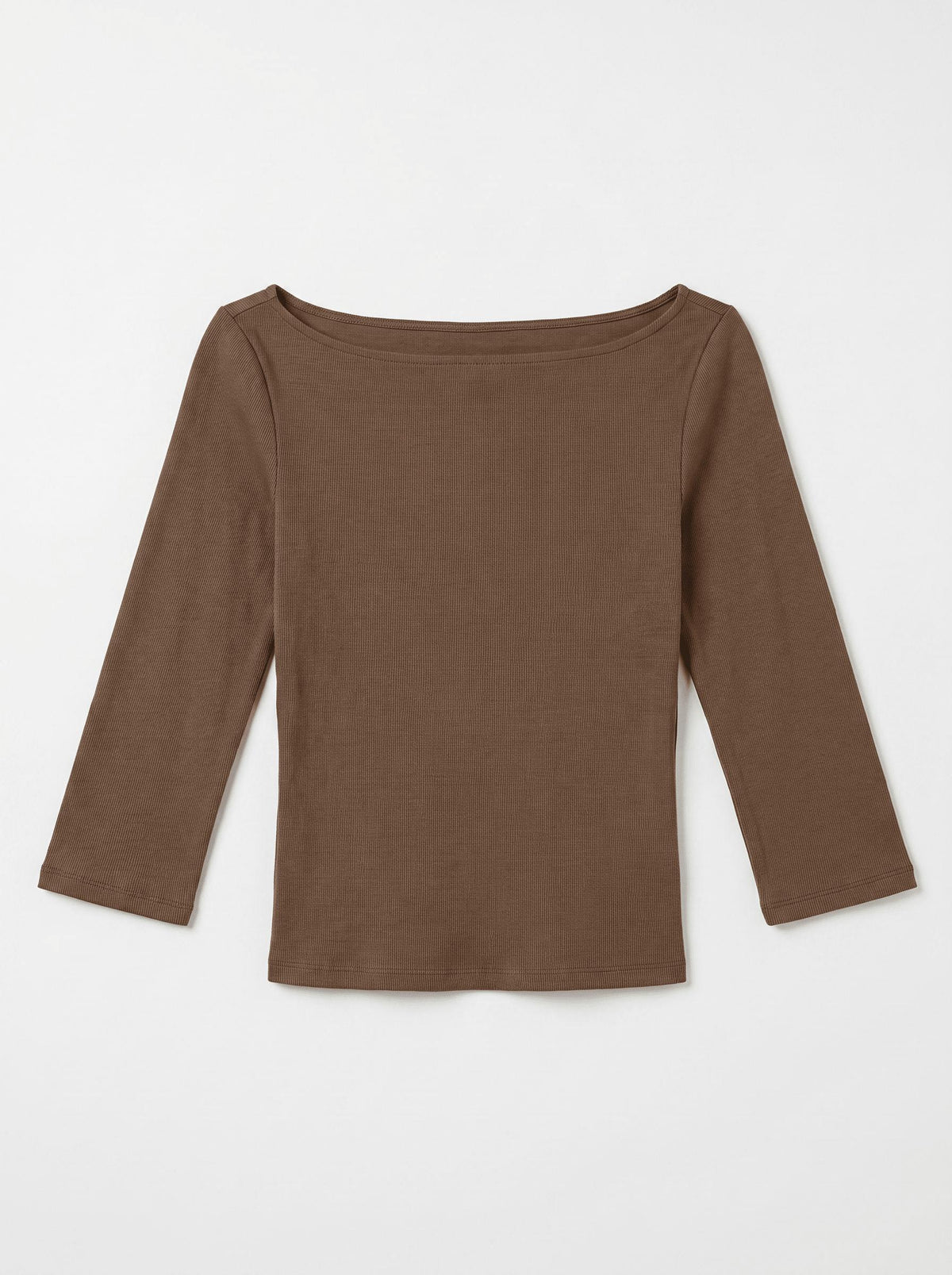 ASTRID 3/4 TOP - BROWN - Dinvintageshop