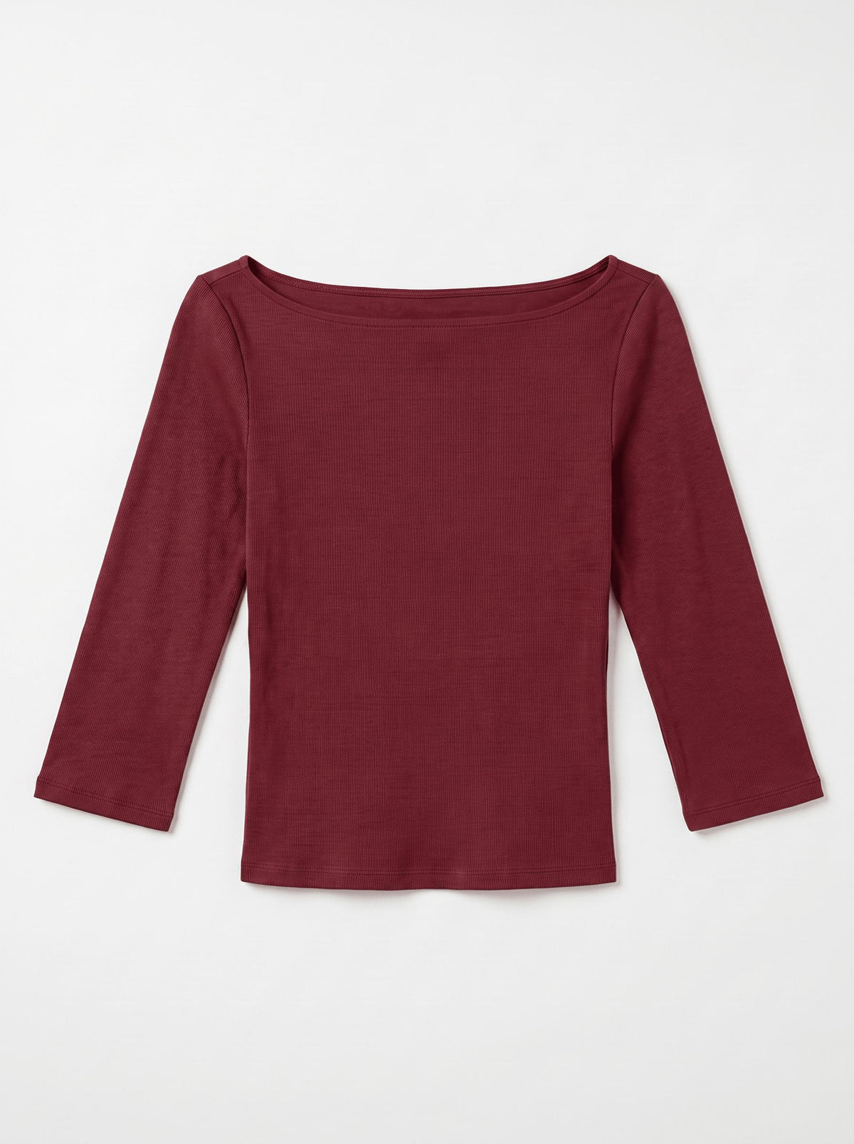 ASTRID 3/4 TOP - WINE RED - Dinvintageshop