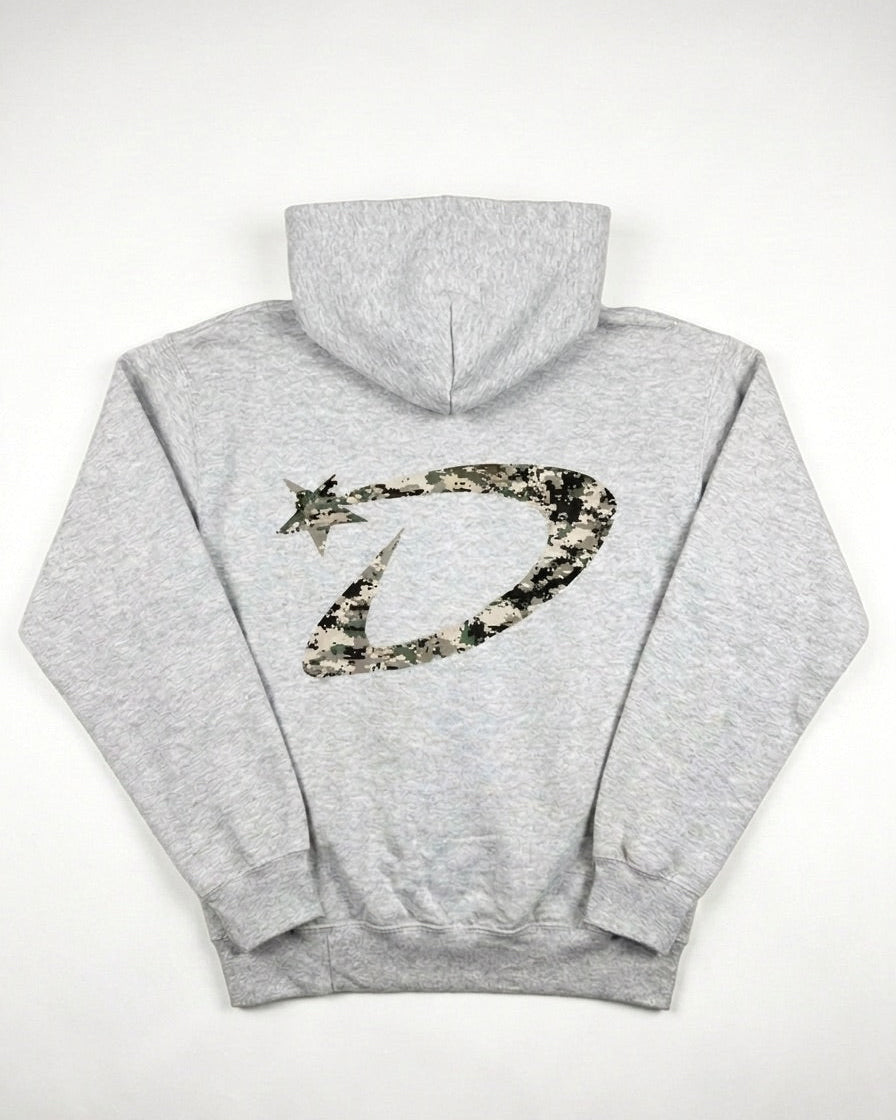 DANA HOODIE (back print) - LIGHT GREY